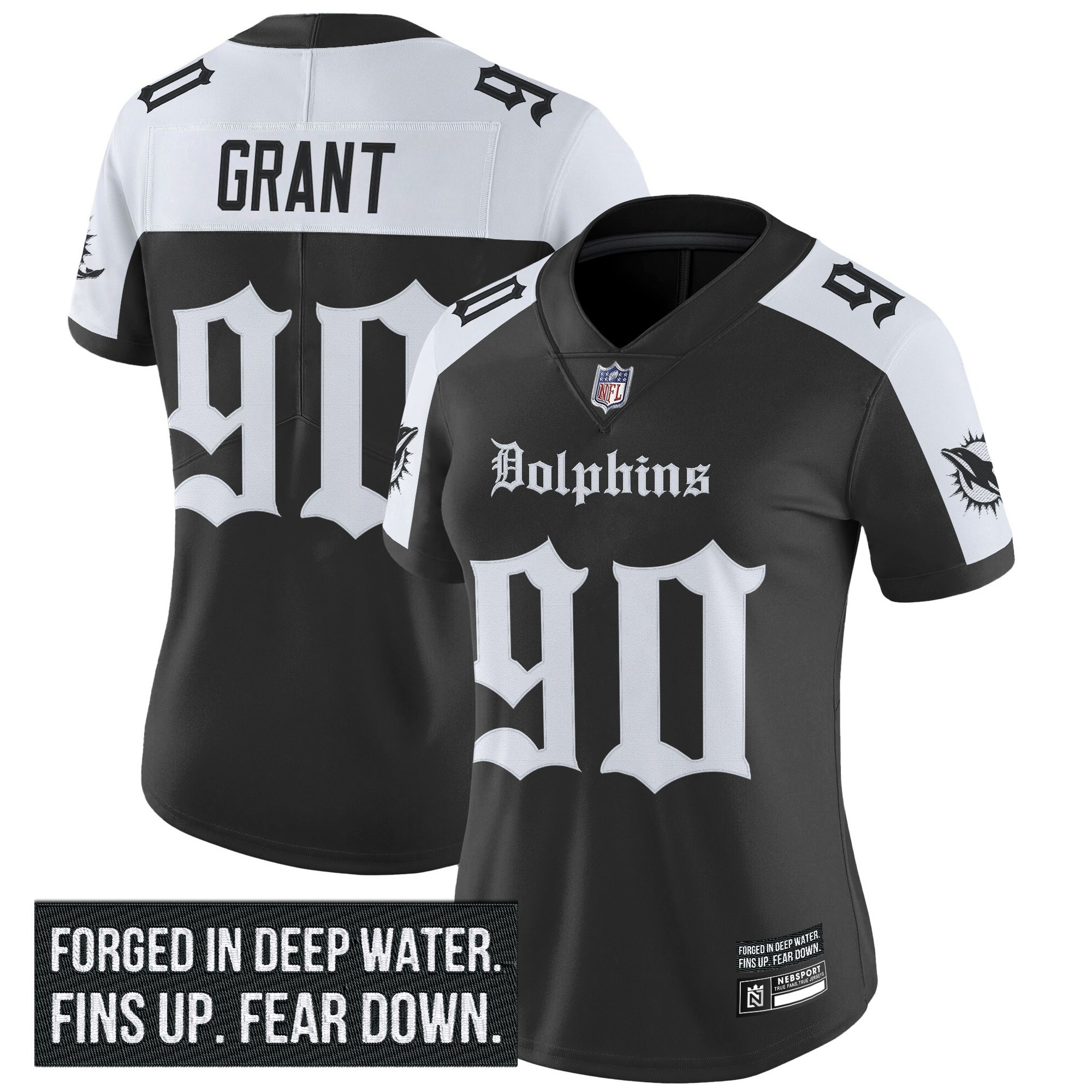 Women's Miami Dolphins 'Gothic Deep Water Edition' Vapor Limited Jersey - All Stitched - Image 24