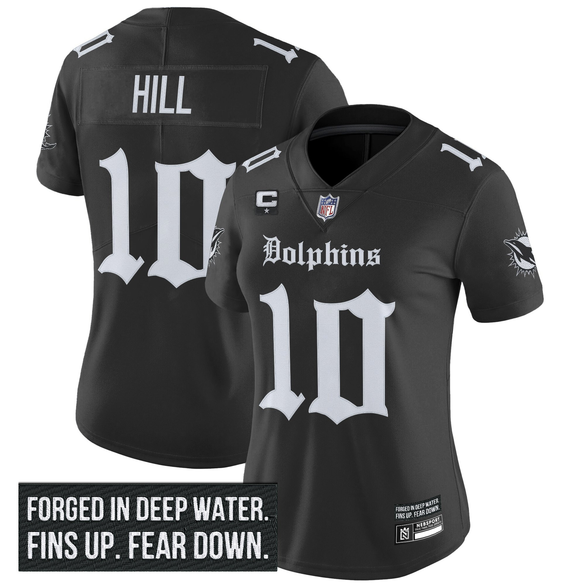 Women's Miami Dolphins 'Gothic Deep Water Edition' Vapor Limited Jersey - All Stitched - Image 4