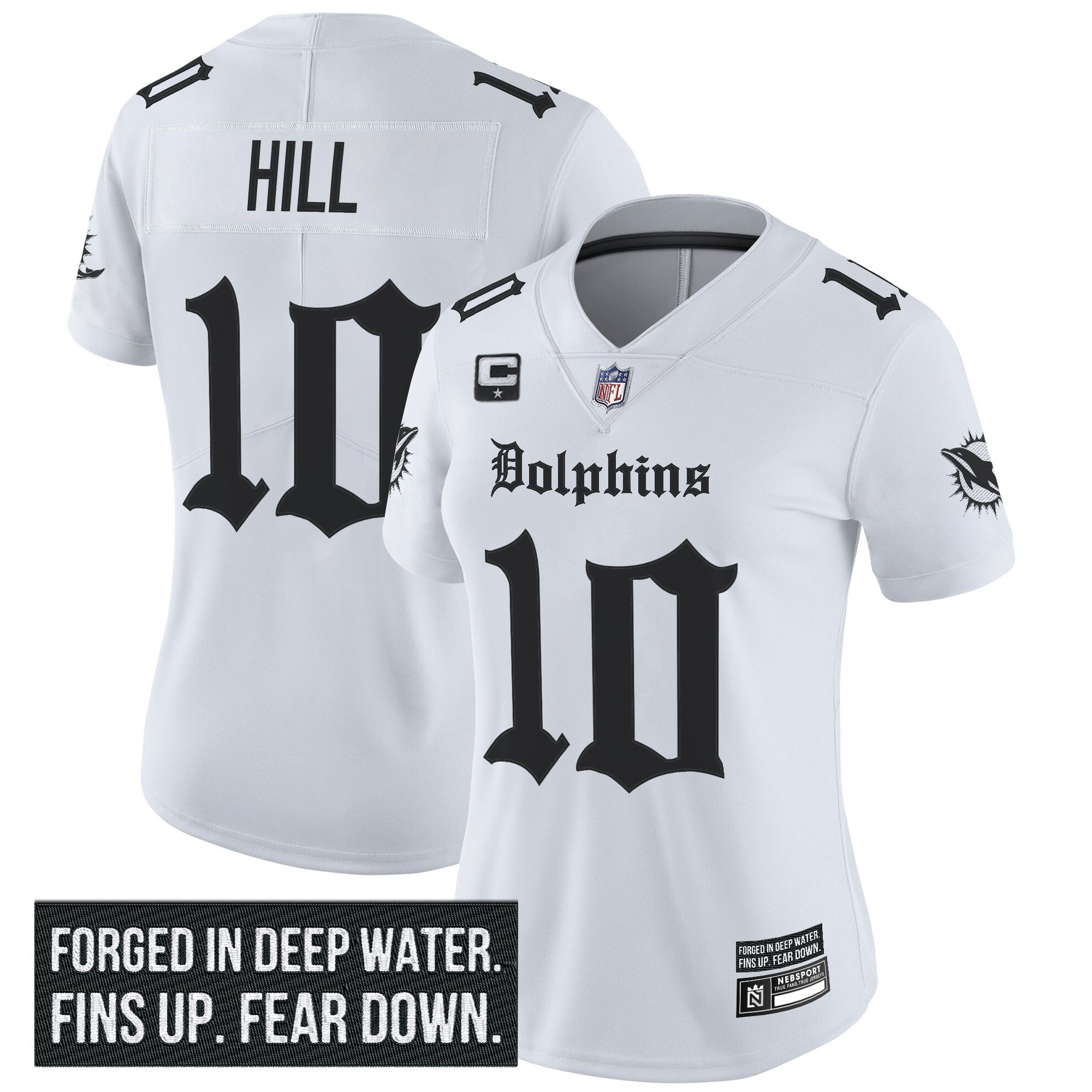 Women's Miami Dolphins 'Gothic Deep Water Edition' Vapor Limited Jersey - All Stitched - Image 12