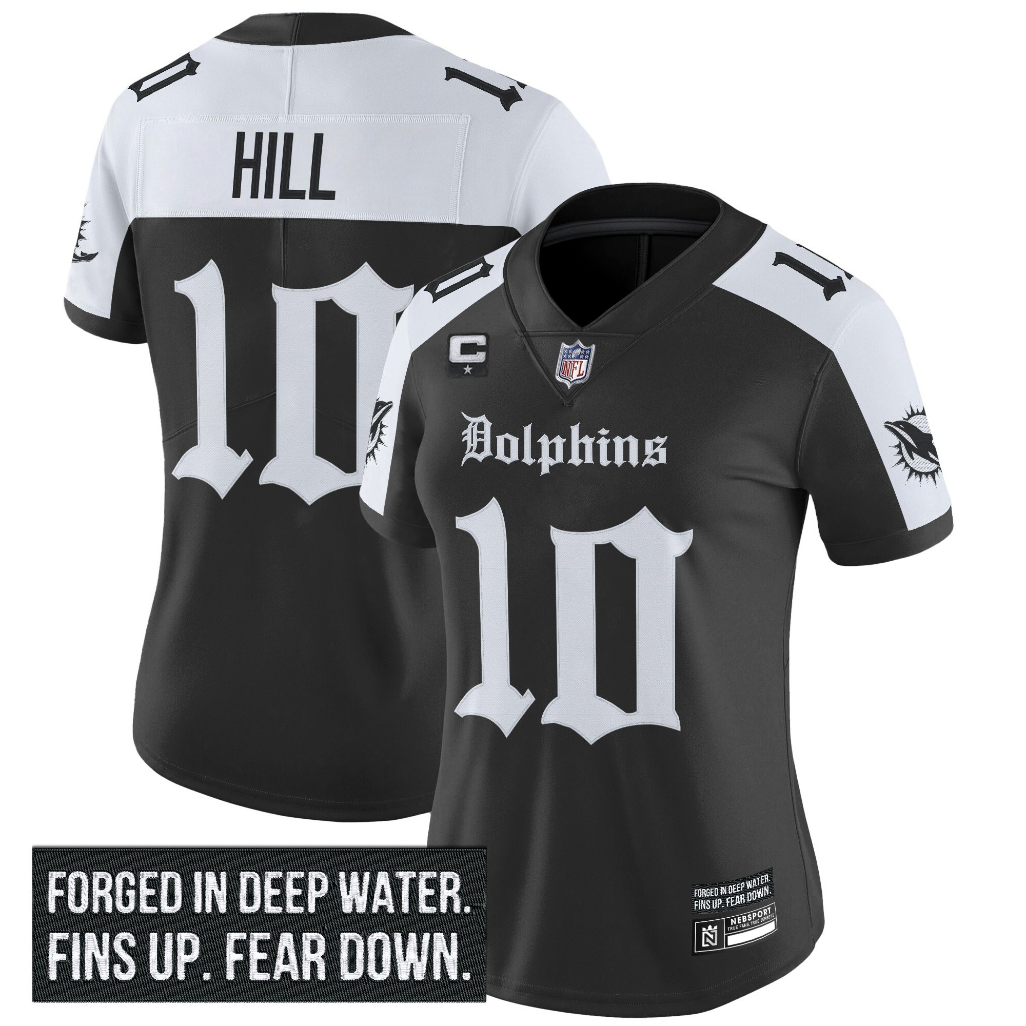 Women's Miami Dolphins 'Gothic Deep Water Edition' Vapor Limited Jersey - All Stitched - Image 20