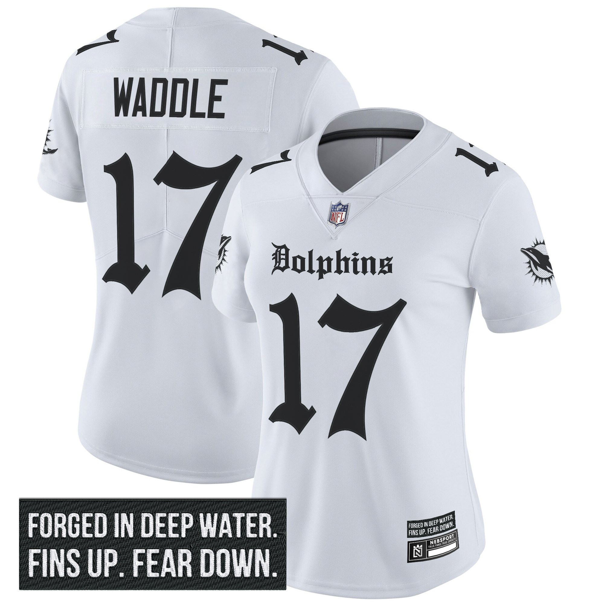 Women's Miami Dolphins 'Gothic Deep Water Edition' Vapor Limited Jersey - All Stitched - Image 11