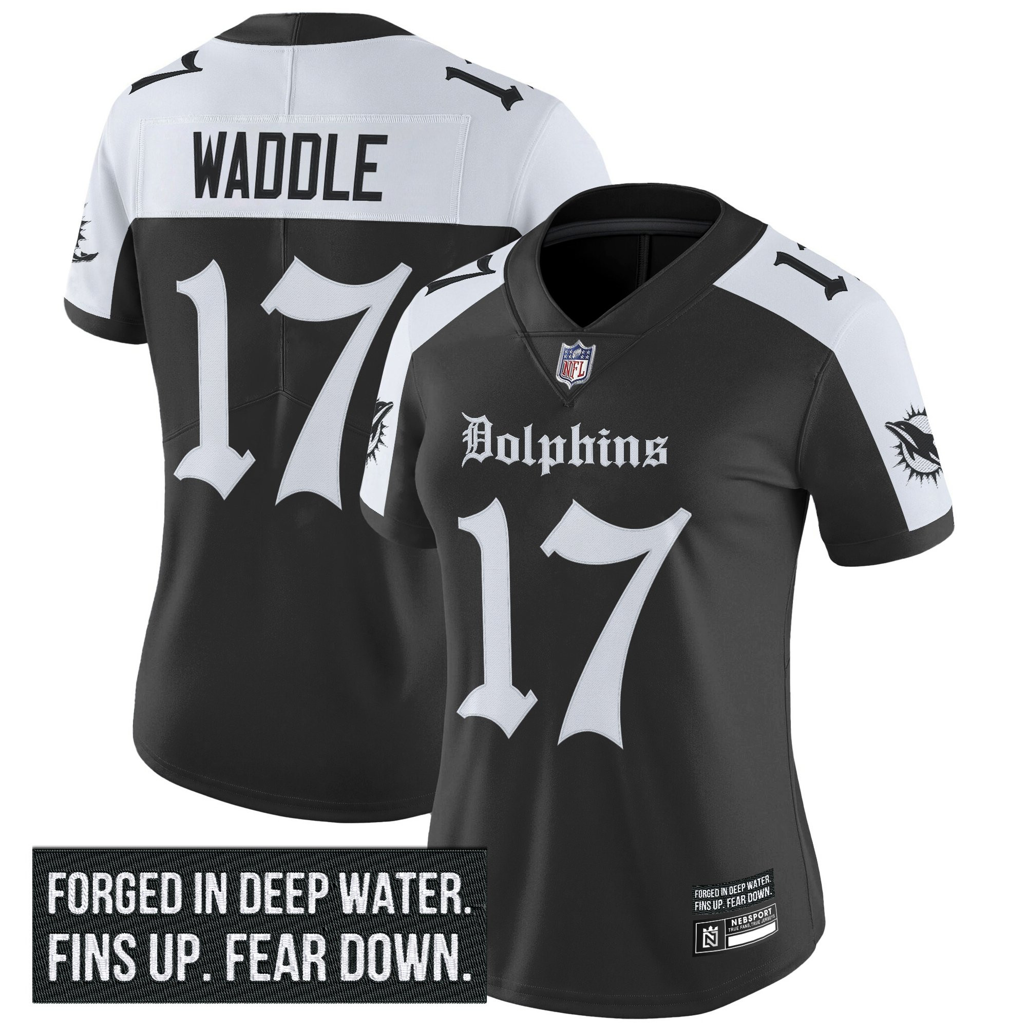 Women's Miami Dolphins 'Gothic Deep Water Edition' Vapor Limited Jersey - All Stitched - Image 19