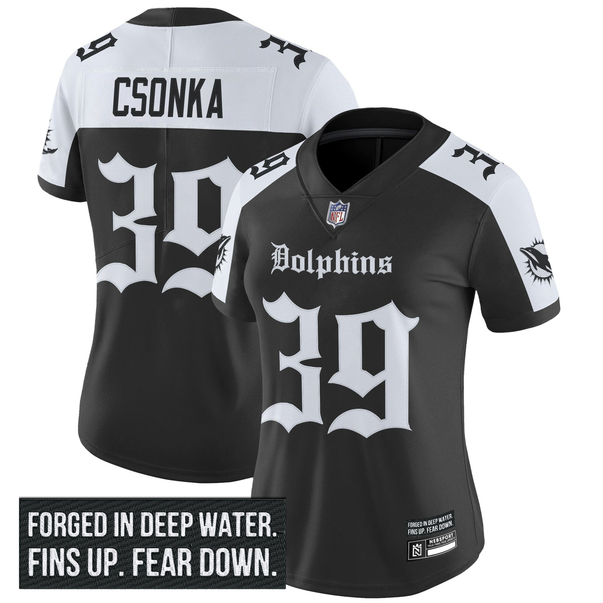 Women's Miami Dolphins 'Gothic Deep Water Edition' Vapor Limited Jersey - All Stitched - Image 23