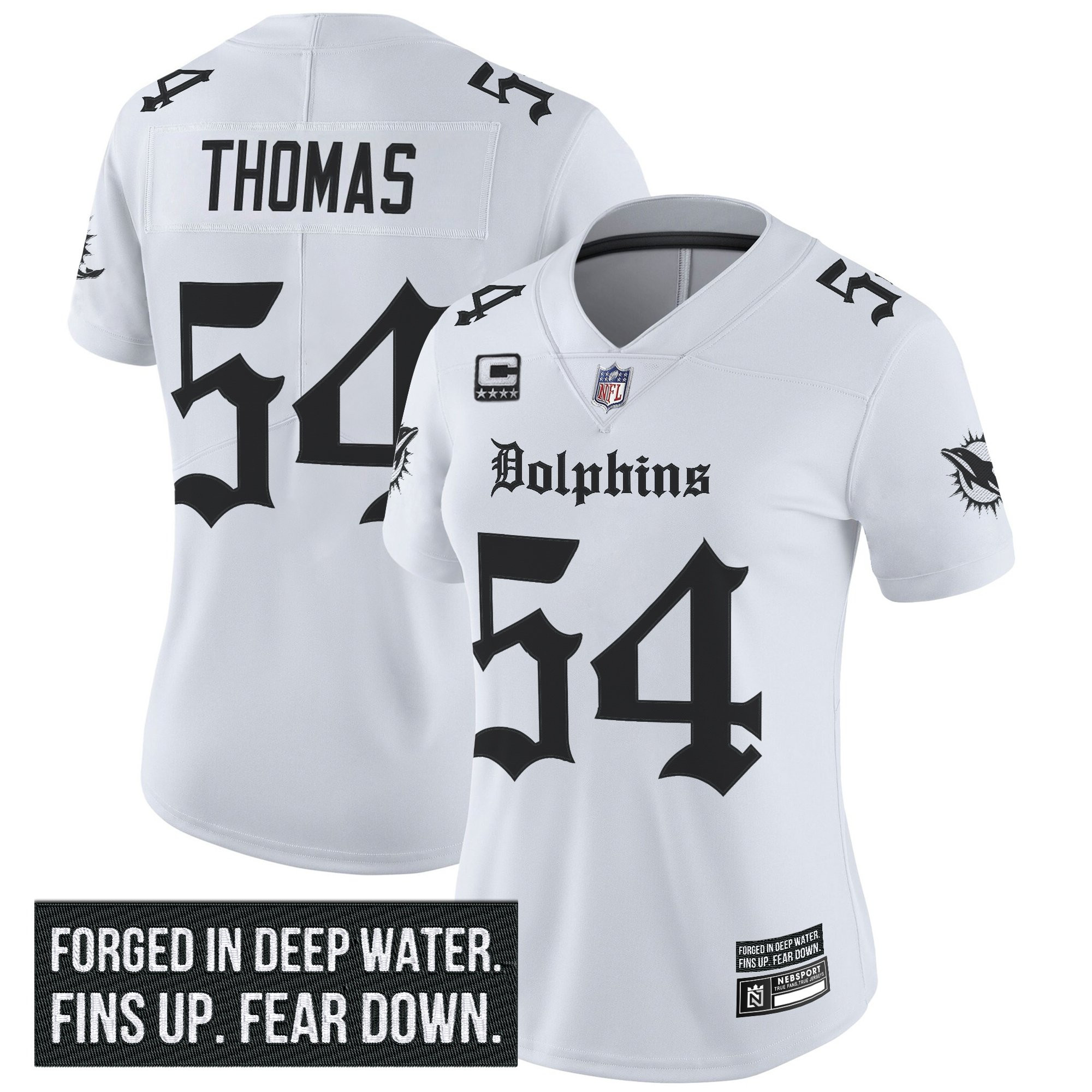 Women's Miami Dolphins 'Gothic Deep Water Edition' Vapor Limited Jersey - All Stitched - Image 14