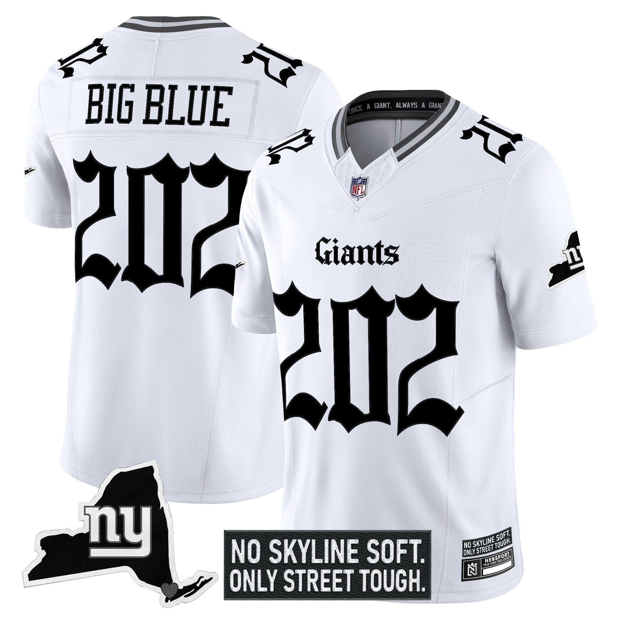Men's New York Giants 'Gothic Gotham Edition' Vapor Limited Jersey - All Stitched - Image 12