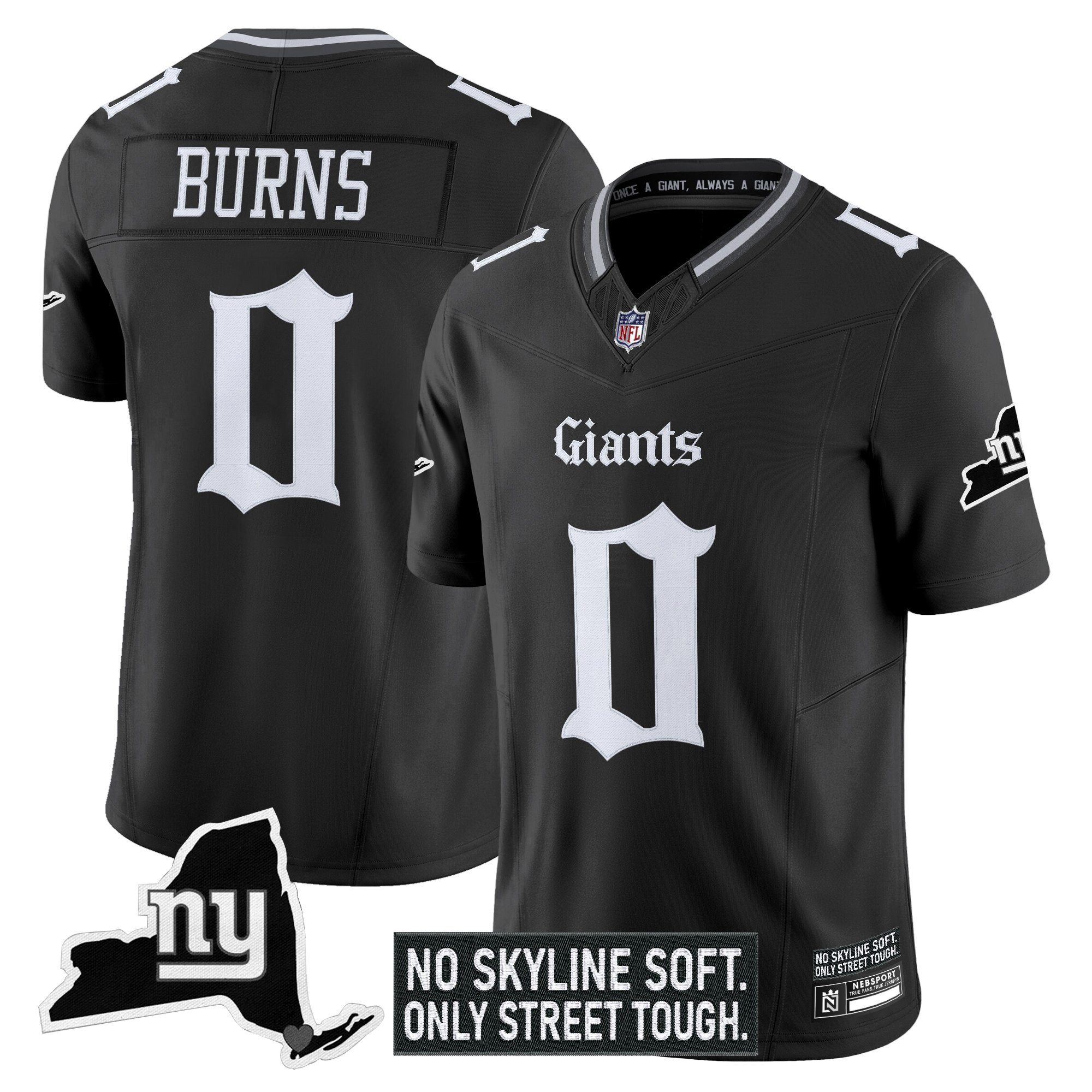 Men's New York Giants 'Gothic Gotham Edition' Vapor Limited Jersey - All Stitched - Image 6