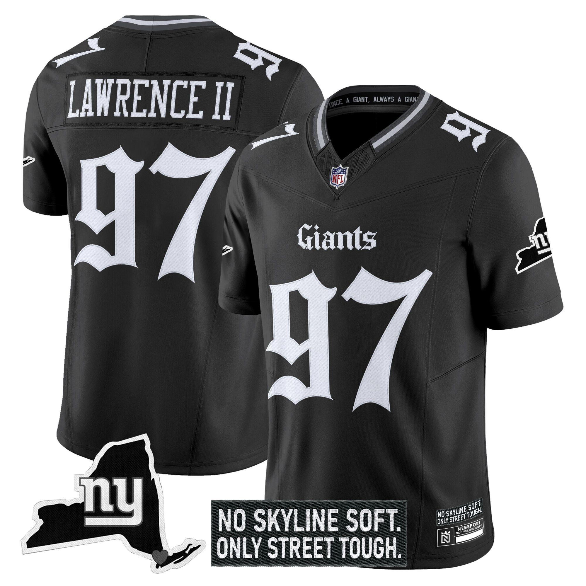 Men's New York Giants 'Gothic Gotham Edition' Vapor Limited Jersey - All Stitched - Image 8