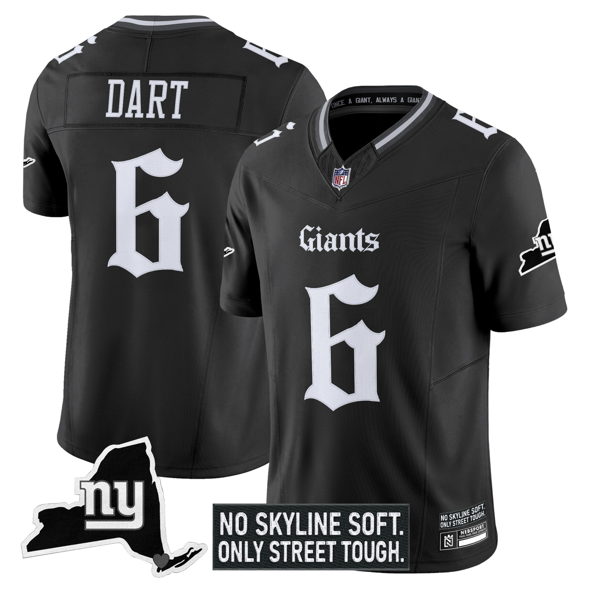 Men's New York Giants 'Gothic Gotham Edition' Vapor Limited Jersey - All Stitched - Image 4