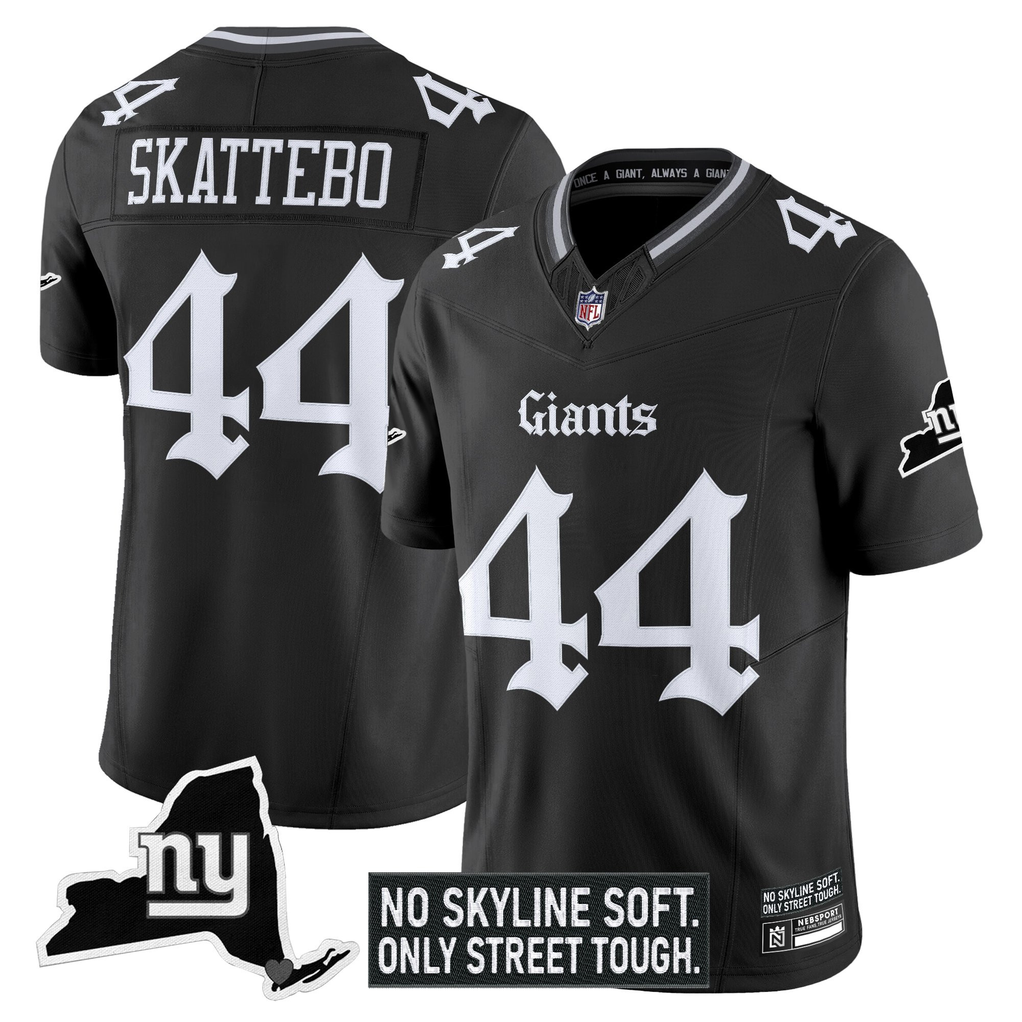Men's New York Giants 'Gothic Gotham Edition' Vapor Limited Jersey - All Stitched - Image 2