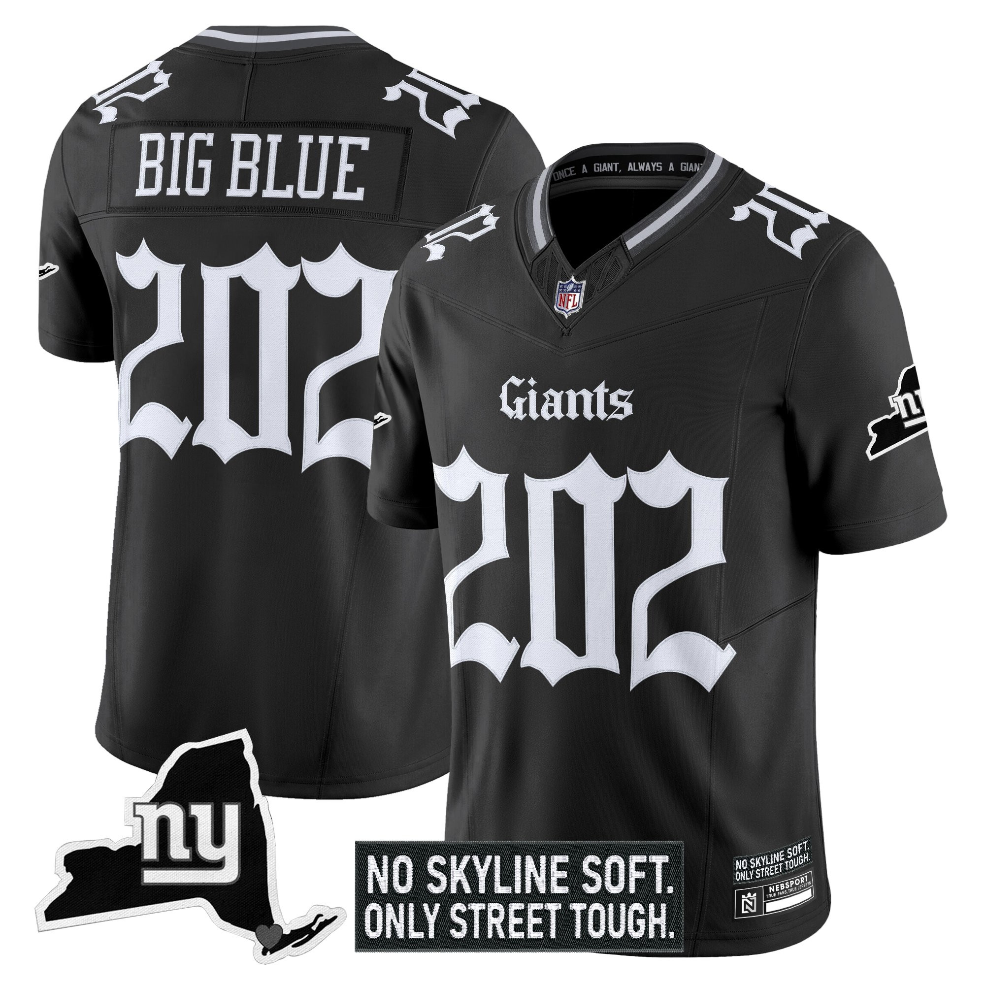 Men's New York Giants 'Gothic Gotham Edition' Vapor Limited Jersey - All Stitched - Image 3