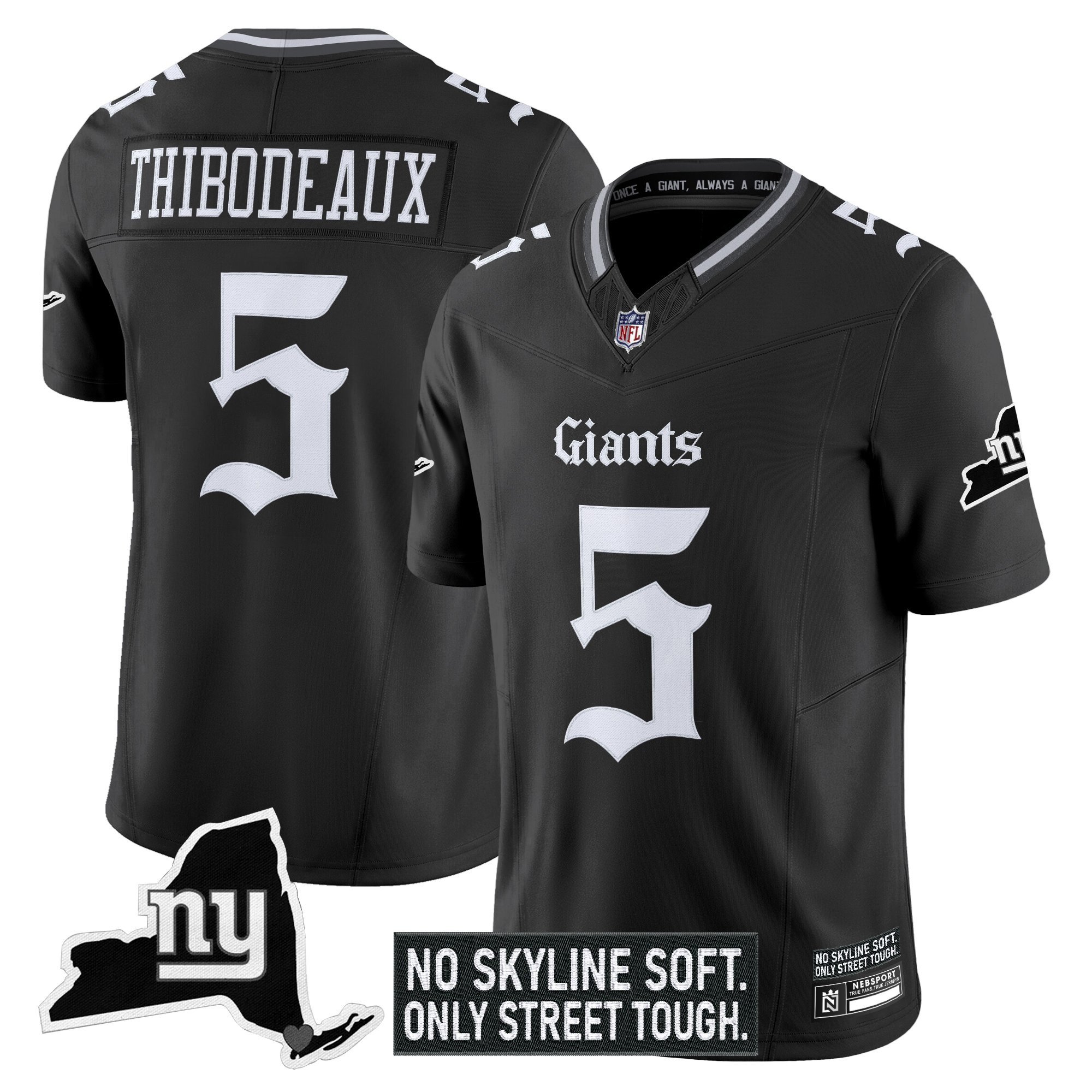 Men's New York Giants 'Gothic Gotham Edition' Vapor Limited Jersey - All Stitched - Image 7