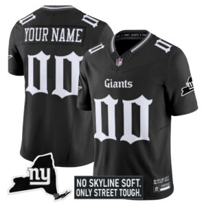 New York Giants 'Gothic Gotham Edition' Vapor Limited Custom Jersey - All Stitched