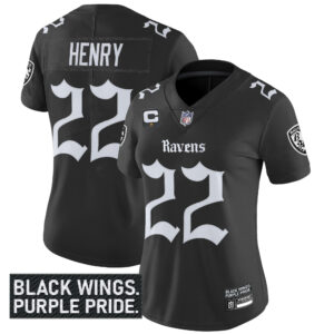 Women's Baltimore Ravens 'Gothic Nevermore Edition' Vapor Limited Jersey - All Stitched