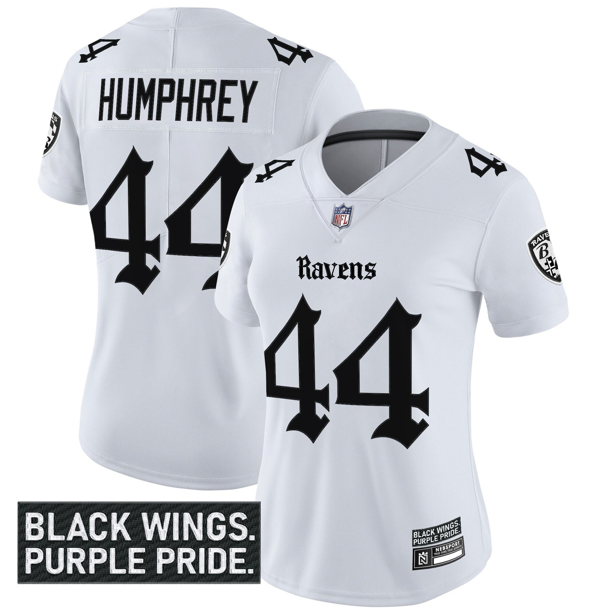 Women's Baltimore Ravens 'Gothic Nevermore Edition' Vapor Limited Jersey - All Stitched - Image 15