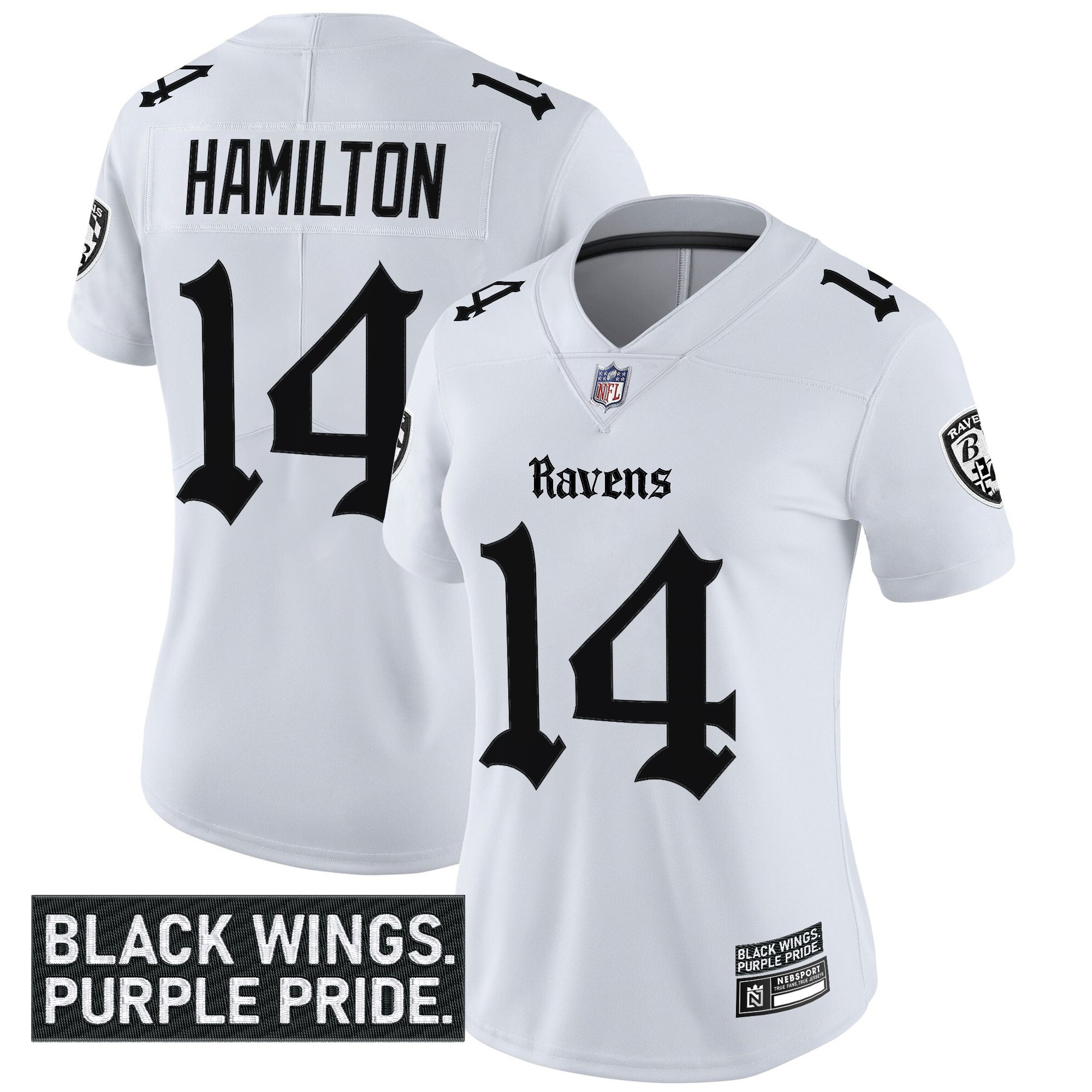 Women's Baltimore Ravens 'Gothic Nevermore Edition' Vapor Limited Jersey - All Stitched - Image 14