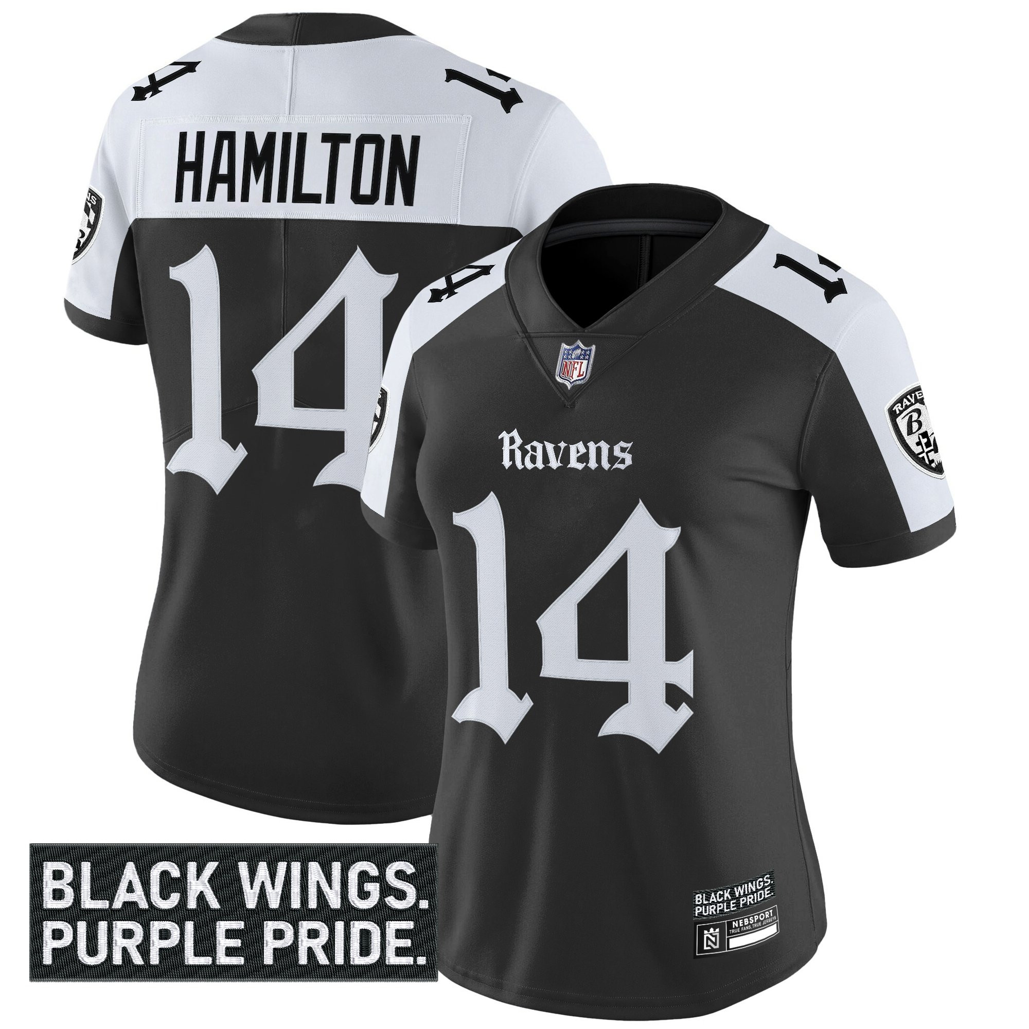 Women's Baltimore Ravens 'Gothic Nevermore Edition' Vapor Limited Jersey - All Stitched - Image 23