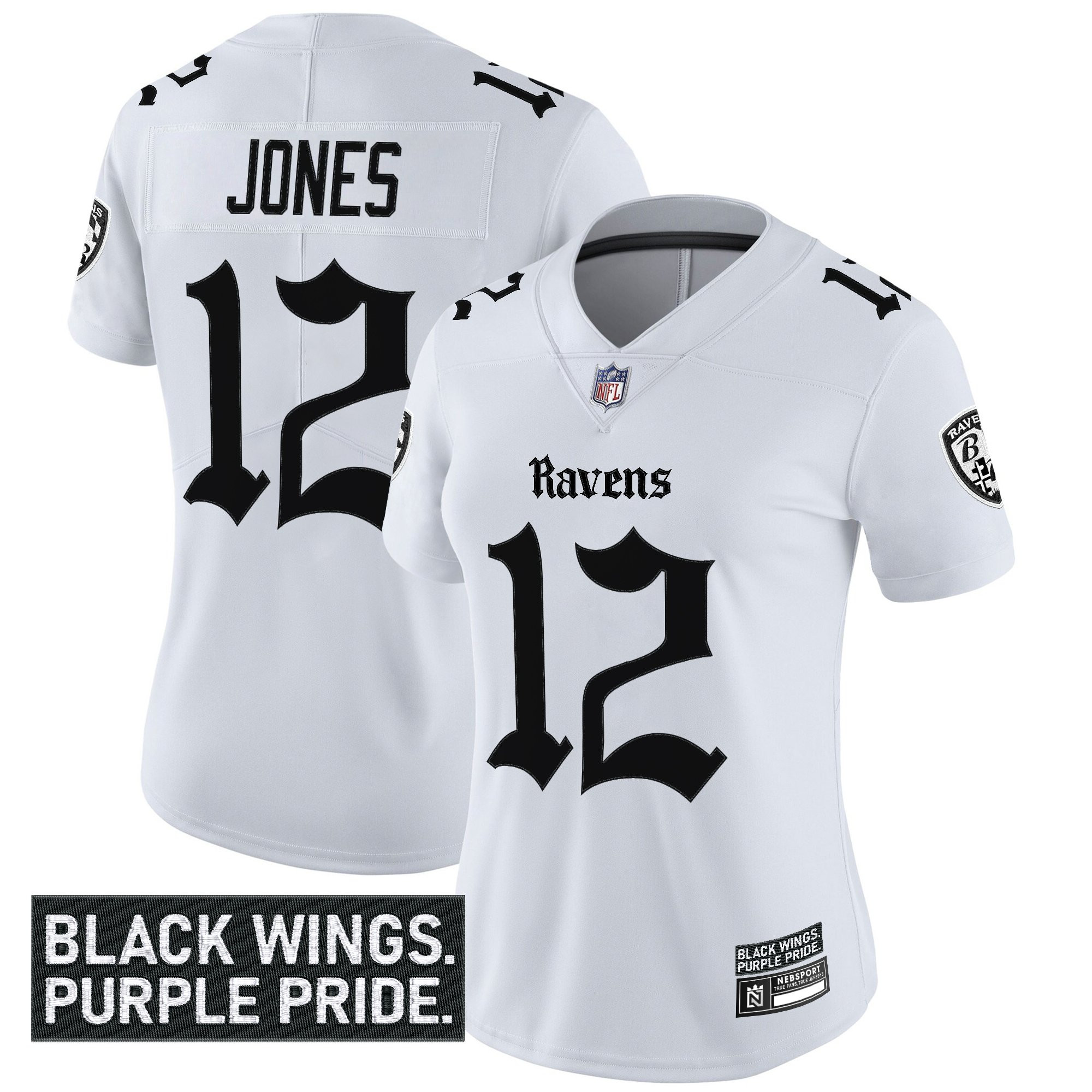 Women's Baltimore Ravens 'Gothic Nevermore Edition' Vapor Limited Jersey - All Stitched - Image 18