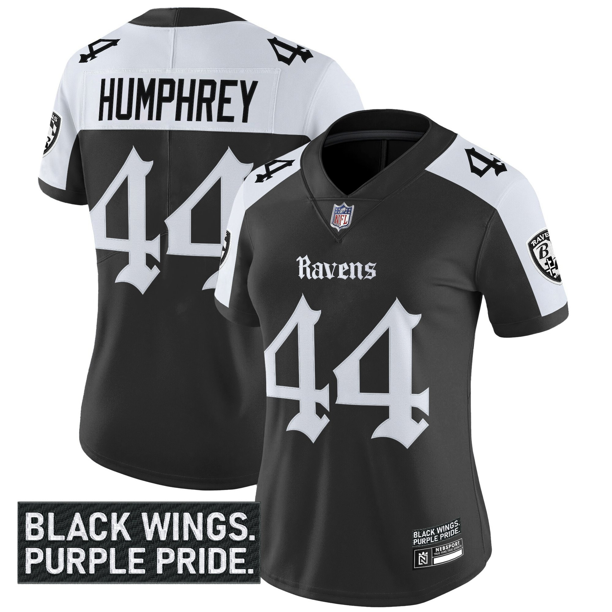 Women's Baltimore Ravens 'Gothic Nevermore Edition' Vapor Limited Jersey - All Stitched - Image 24