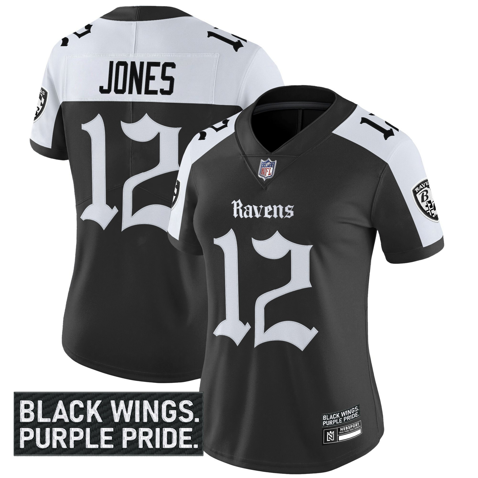 Women's Baltimore Ravens 'Gothic Nevermore Edition' Vapor Limited Jersey - All Stitched - Image 27