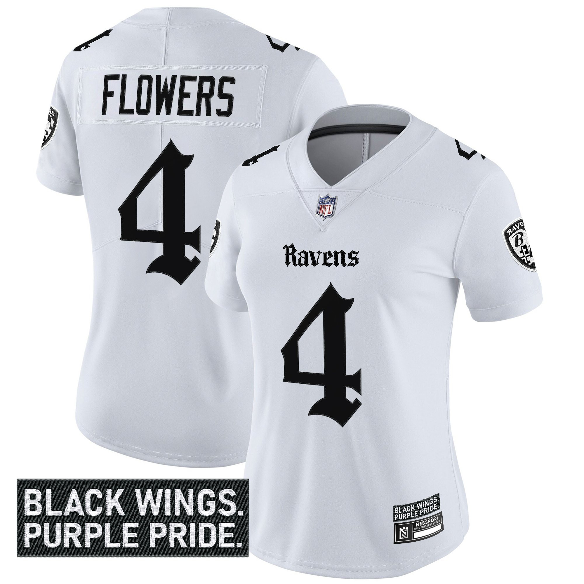 Women's Baltimore Ravens 'Gothic Nevermore Edition' Vapor Limited Jersey - All Stitched - Image 17