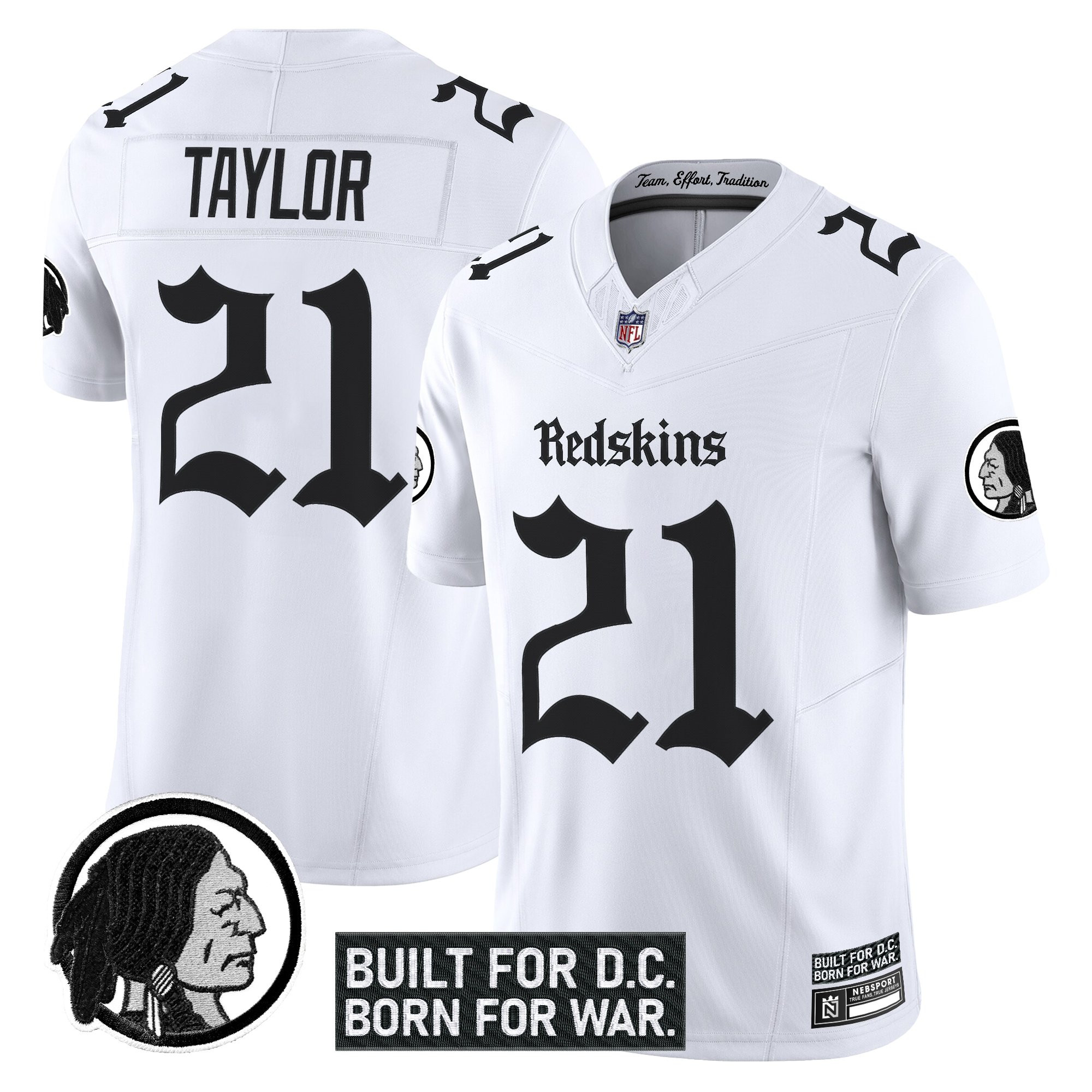 Men's Washington Redskins 'Gothic Capital Edition' Vapor Limited Jersey V2 - All Stitched - Image 16