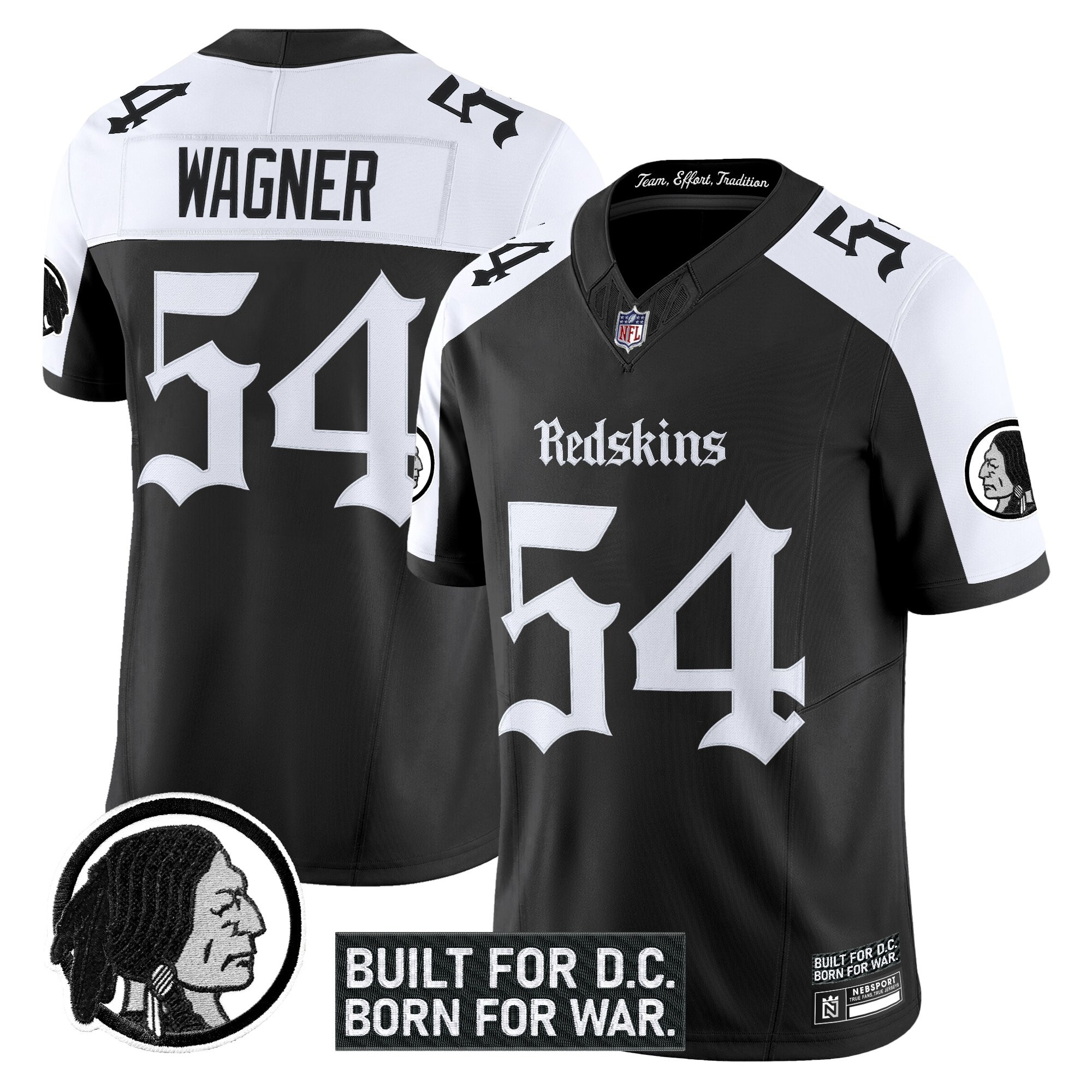 Men's Washington Redskins 'Gothic Capital Edition' Vapor Limited Jersey V2 - All Stitched - Image 23