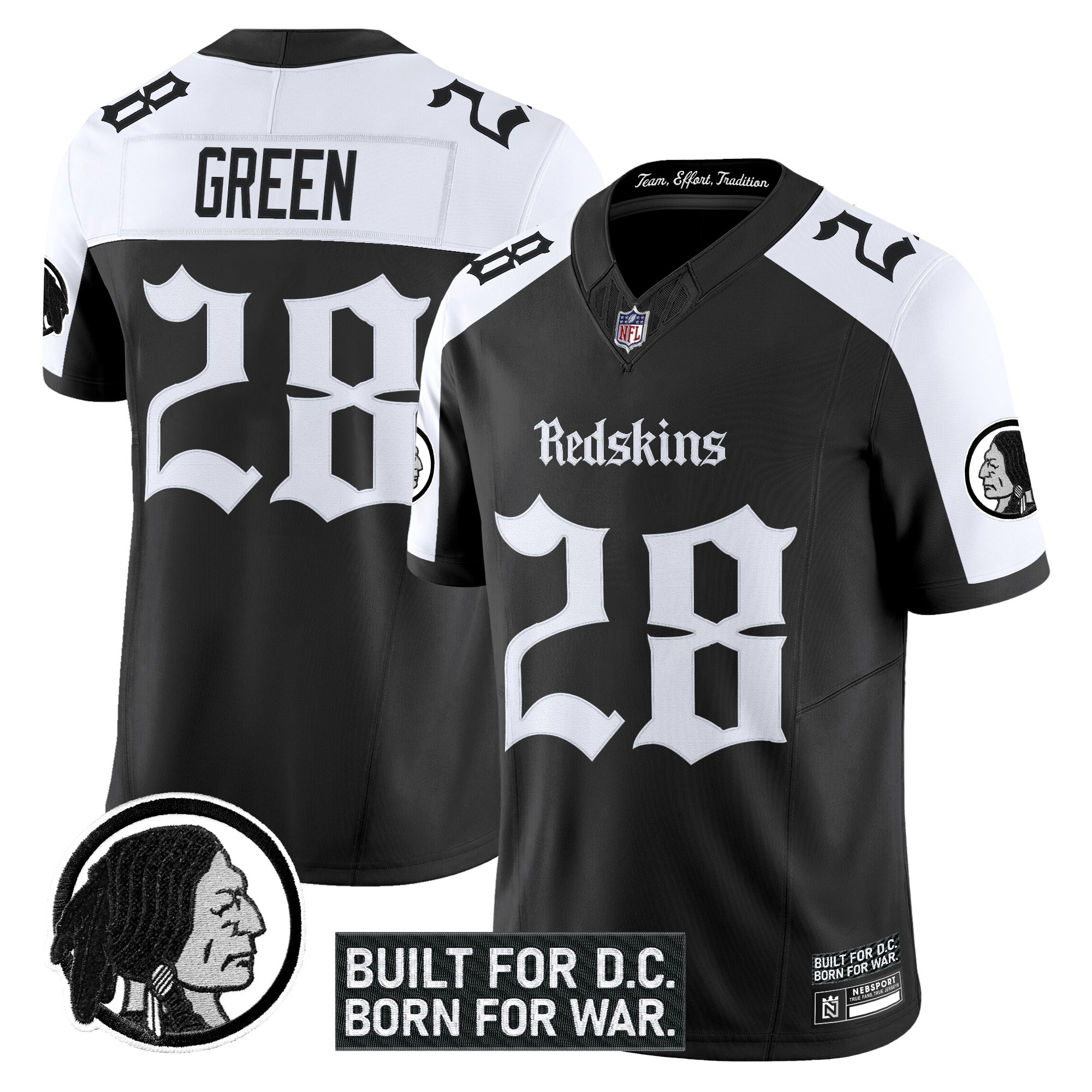 Men's Washington Redskins 'Gothic Capital Edition' Vapor Limited Jersey V2 - All Stitched - Image 26