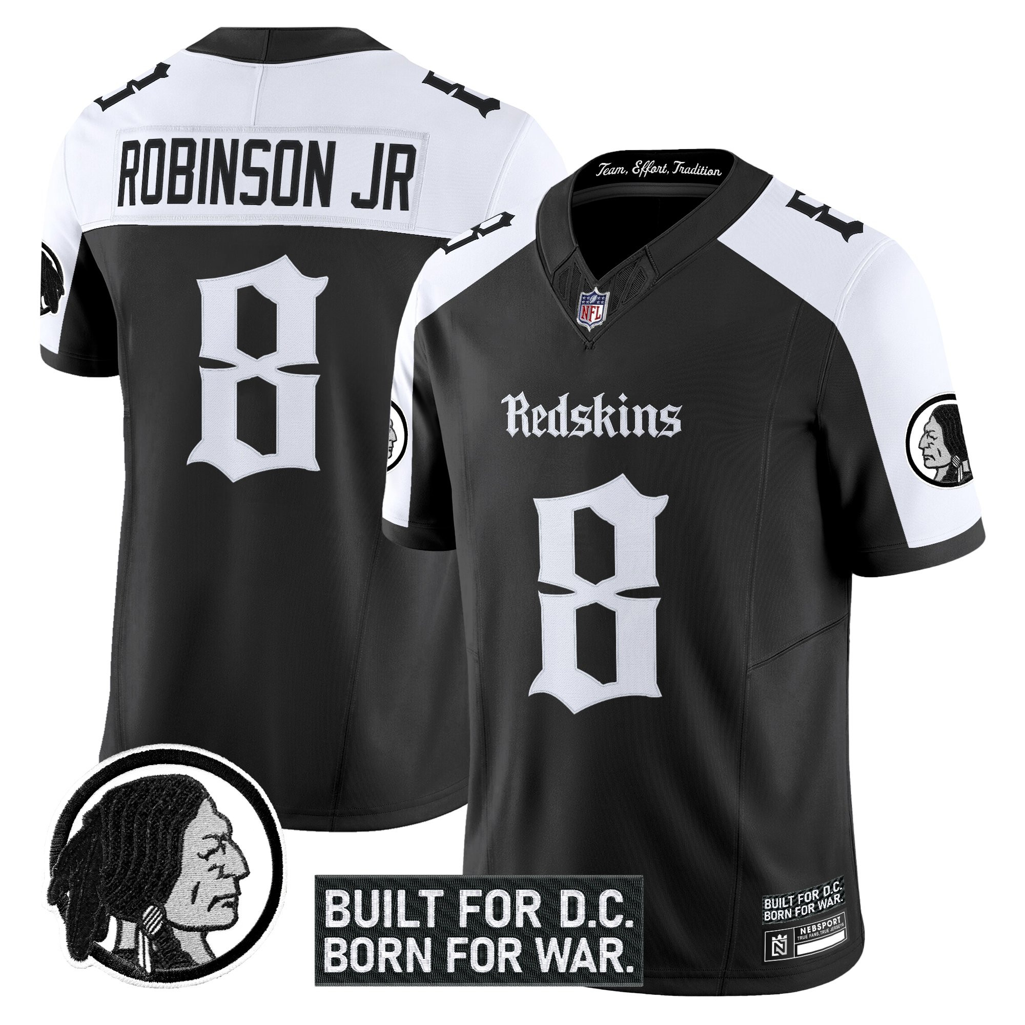 Men's Washington Redskins 'Gothic Capital Edition' Vapor Limited Jersey V2 - All Stitched - Image 21