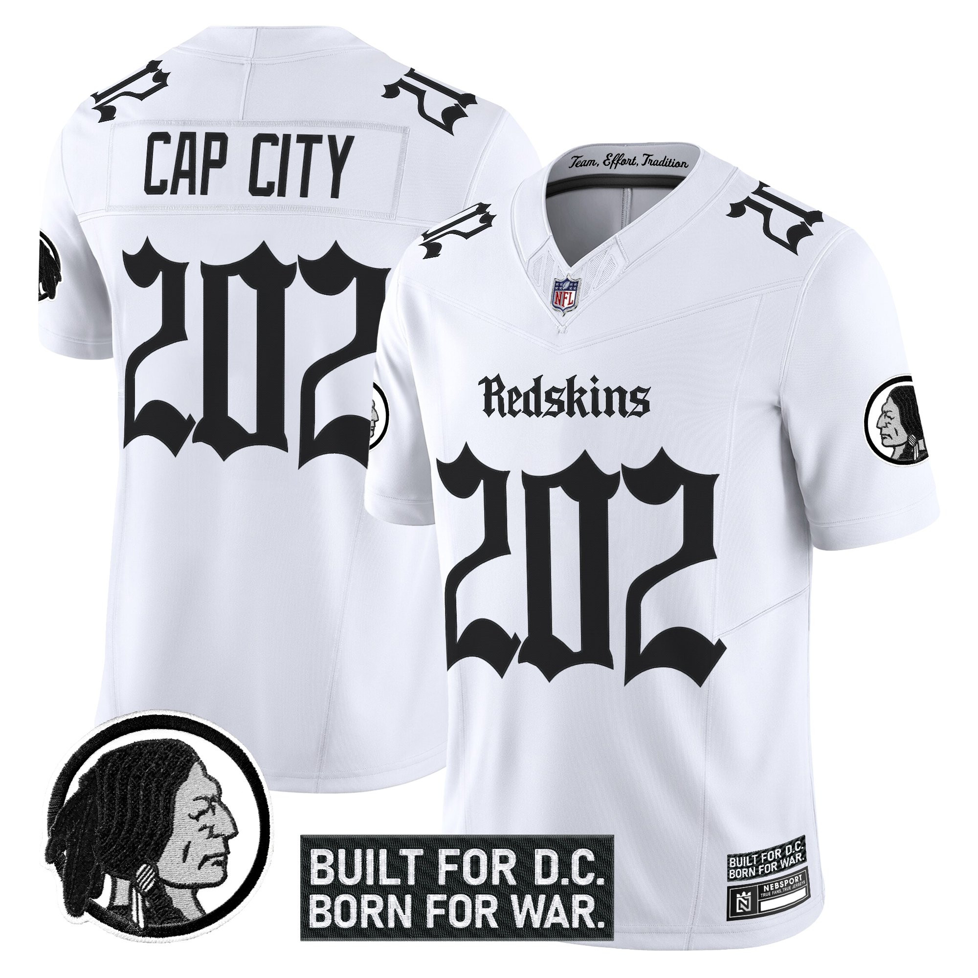 Men's Washington Redskins 'Gothic Capital Edition' Vapor Limited Jersey V2 - All Stitched - Image 11