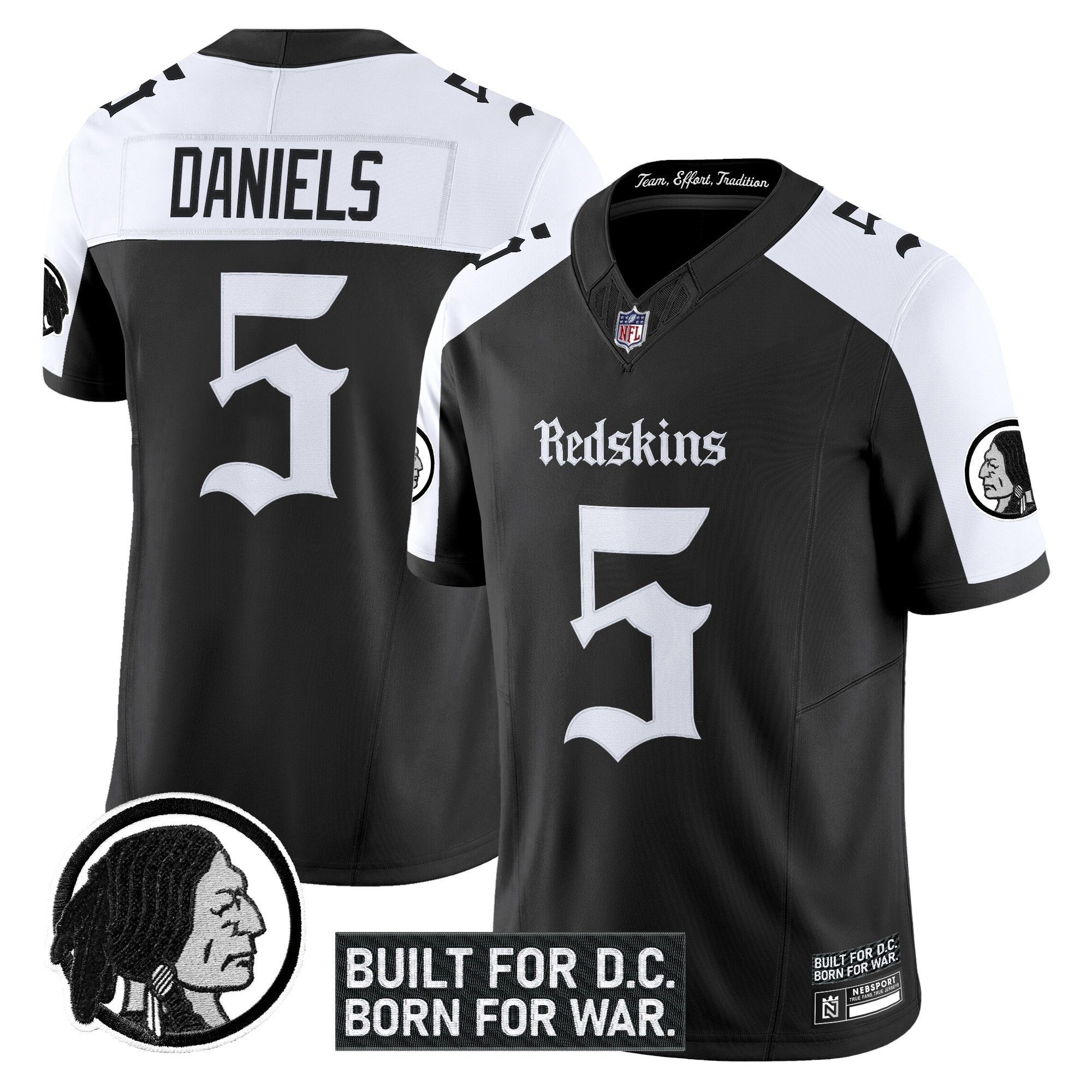 Men's Washington Redskins 'Gothic Capital Edition' Vapor Limited Jersey V2 - All Stitched - Image 19