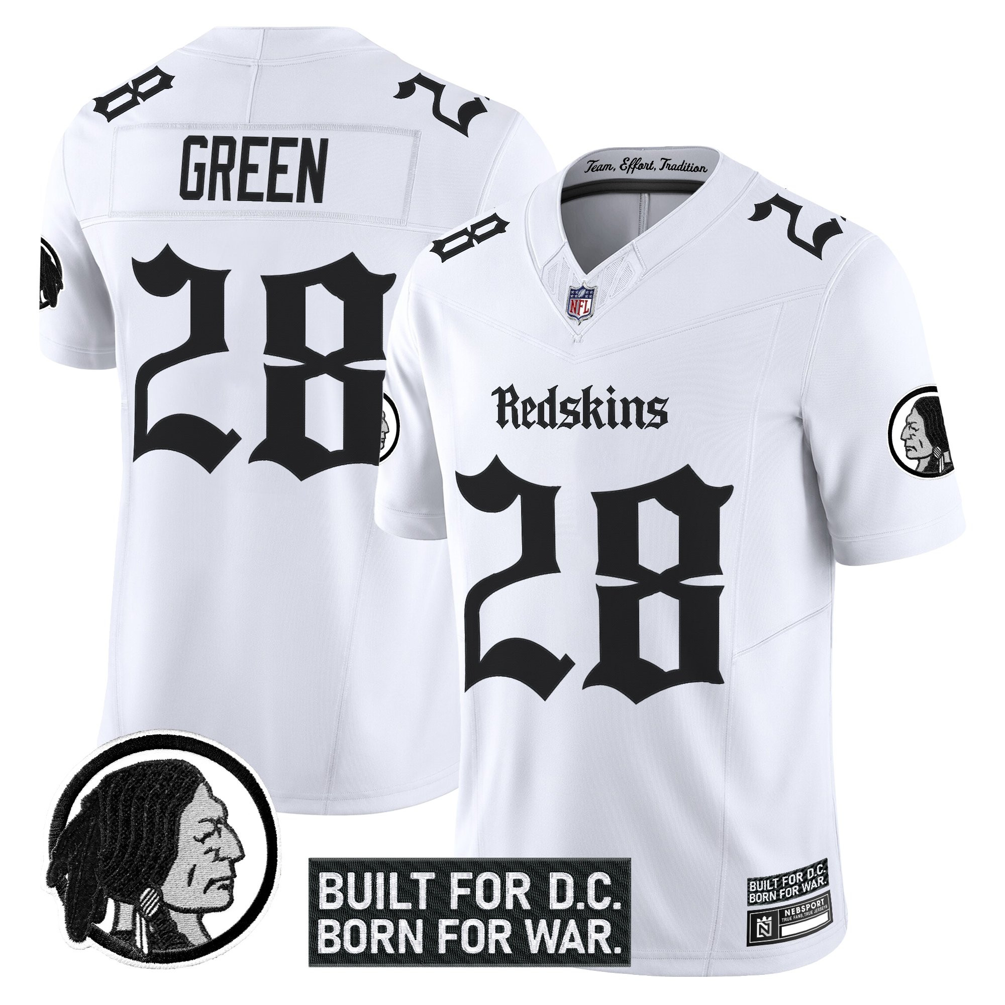 Men's Washington Redskins 'Gothic Capital Edition' Vapor Limited Jersey V2 - All Stitched - Image 17