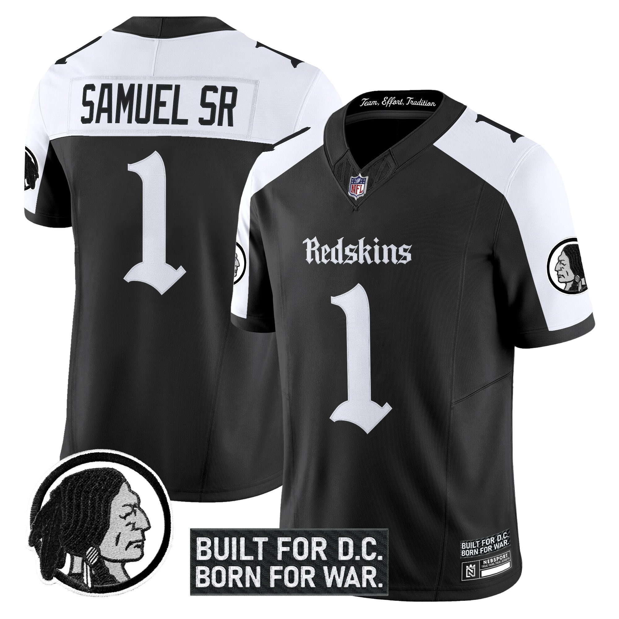 Men's Washington Redskins 'Gothic Capital Edition' Vapor Limited Jersey V2 - All Stitched - Image 27