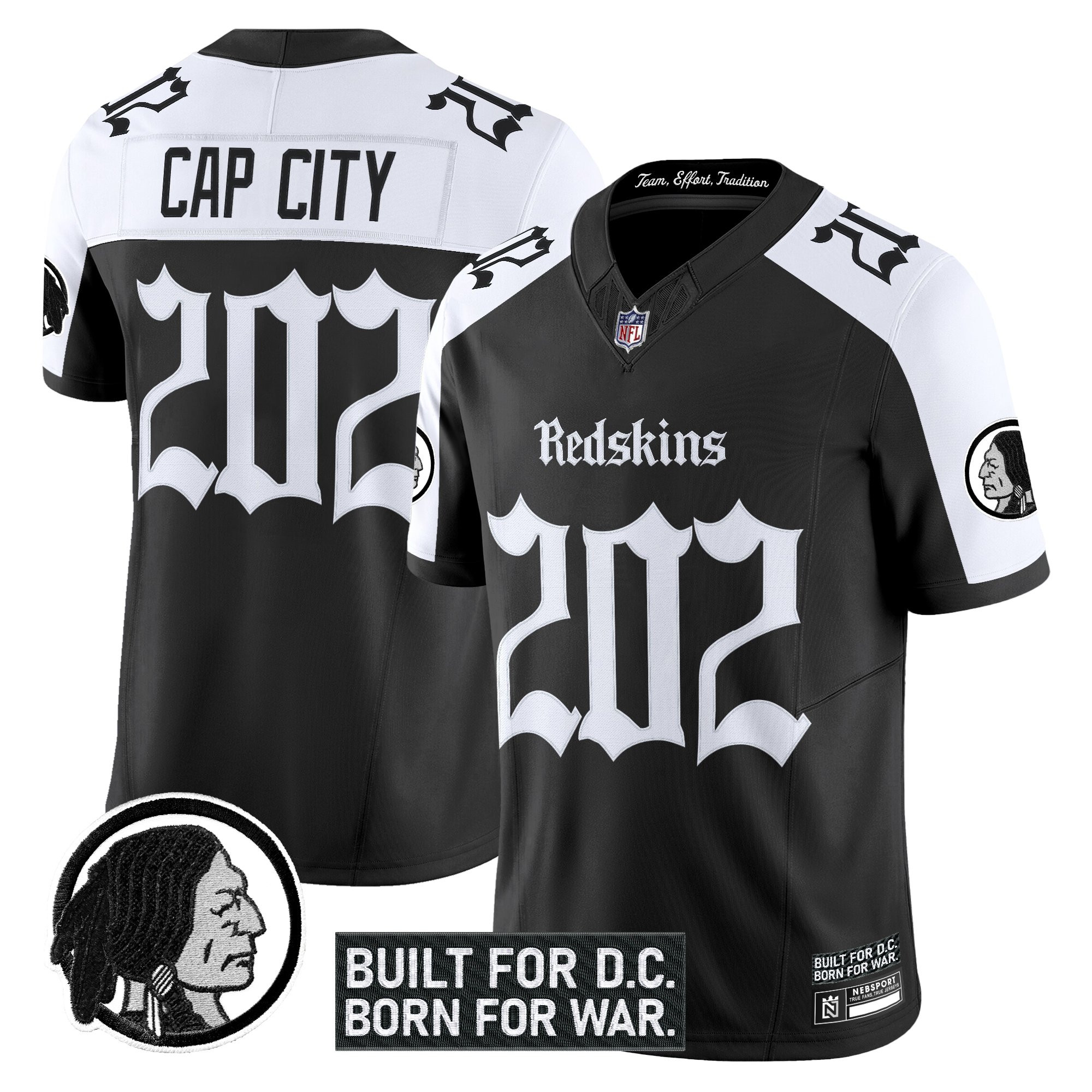 Men's Washington Redskins 'Gothic Capital Edition' Vapor Limited Jersey V2 - All Stitched - Image 20