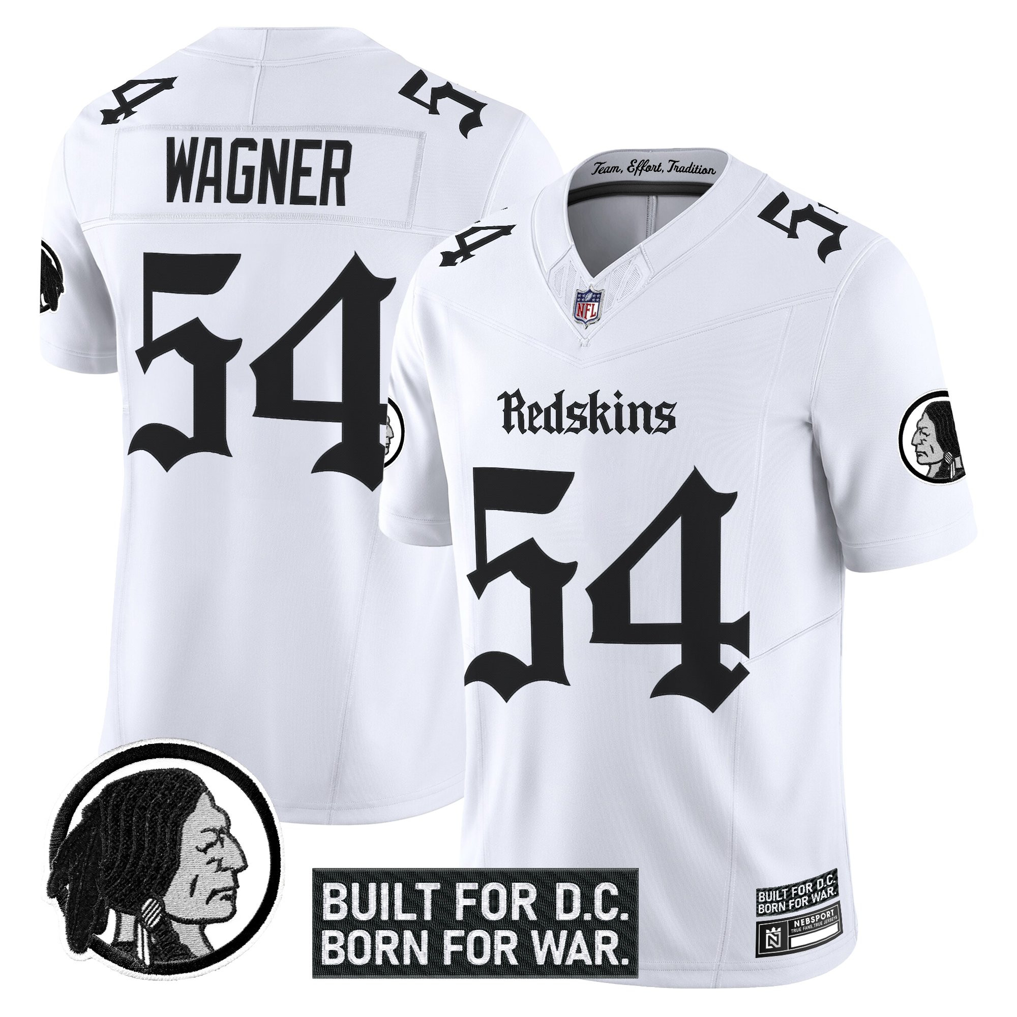 Men's Washington Redskins 'Gothic Capital Edition' Vapor Limited Jersey V2 - All Stitched - Image 14