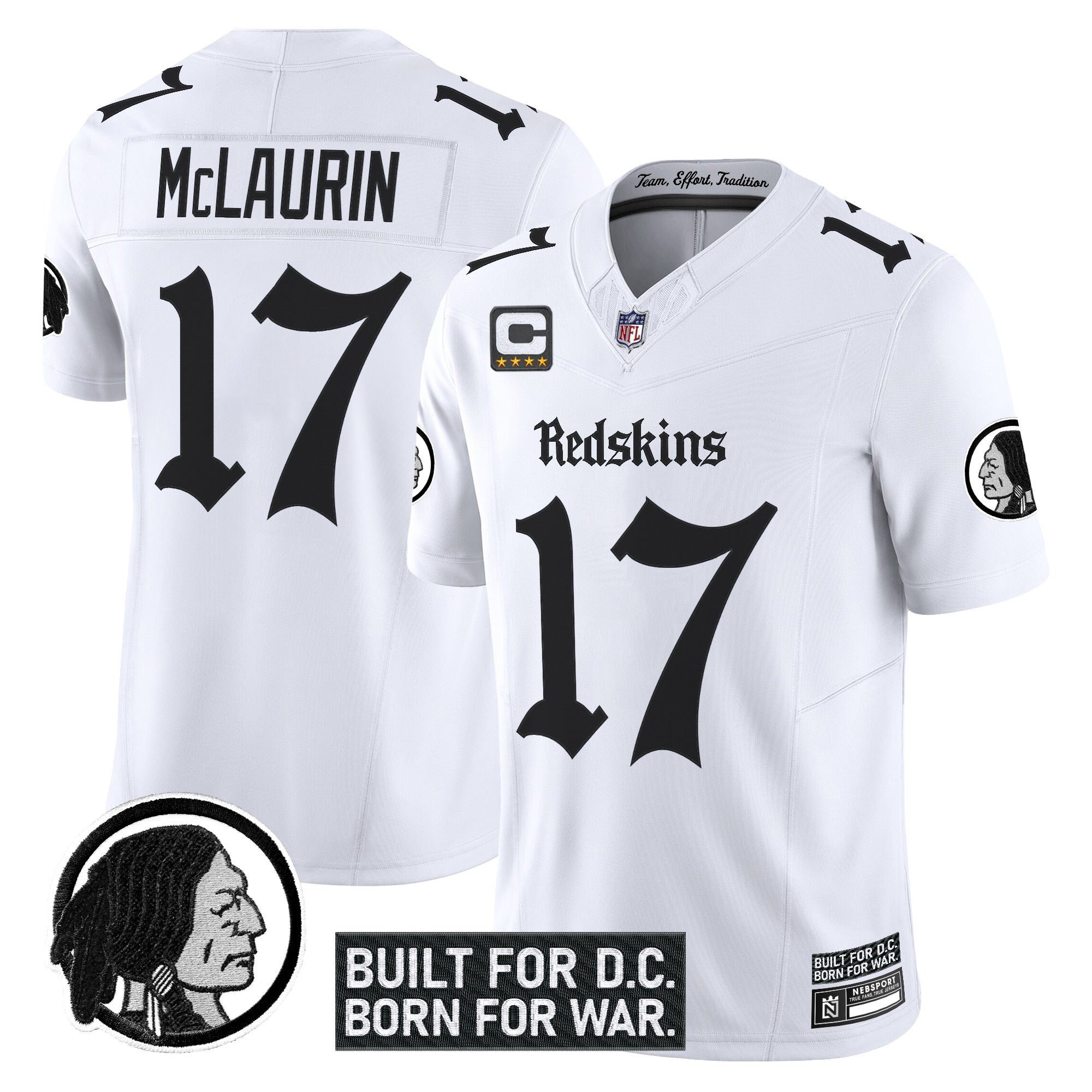 Men's Washington Redskins 'Gothic Capital Edition' Vapor Limited Jersey V2 - All Stitched - Image 15