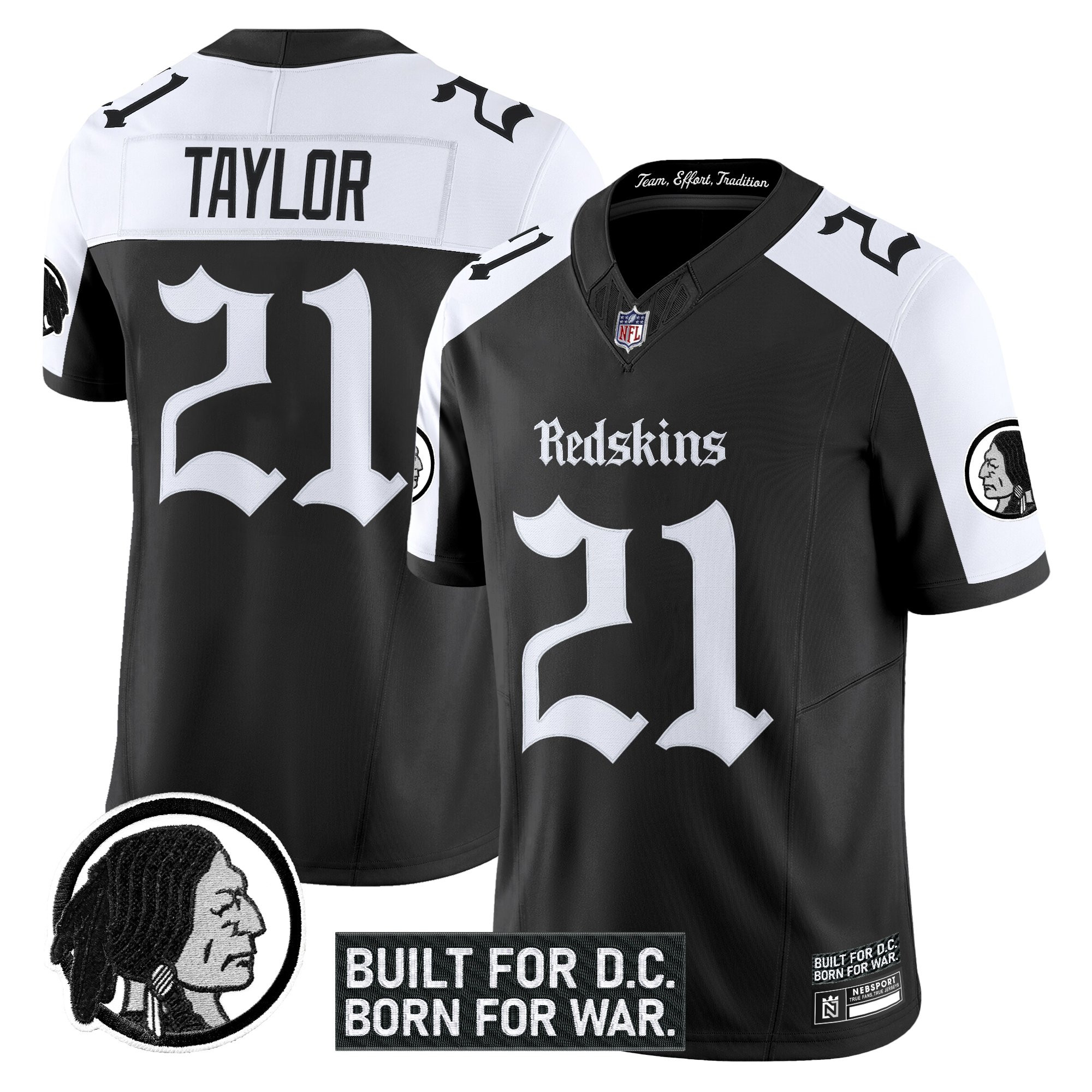 Men's Washington Redskins 'Gothic Capital Edition' Vapor Limited Jersey V2 - All Stitched - Image 25