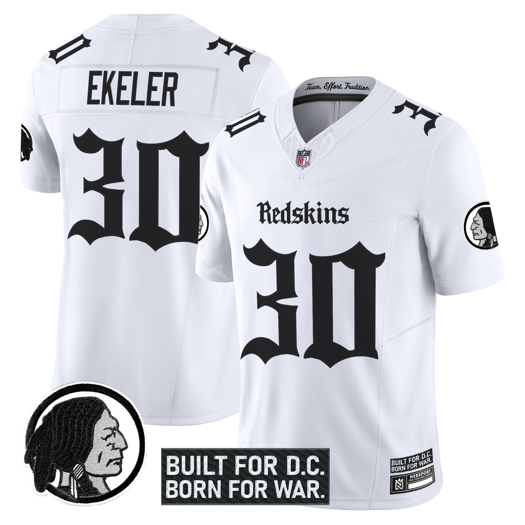 Men's Washington Redskins 'Gothic Capital Edition' Vapor Limited Jersey V2 - All Stitched - Image 13