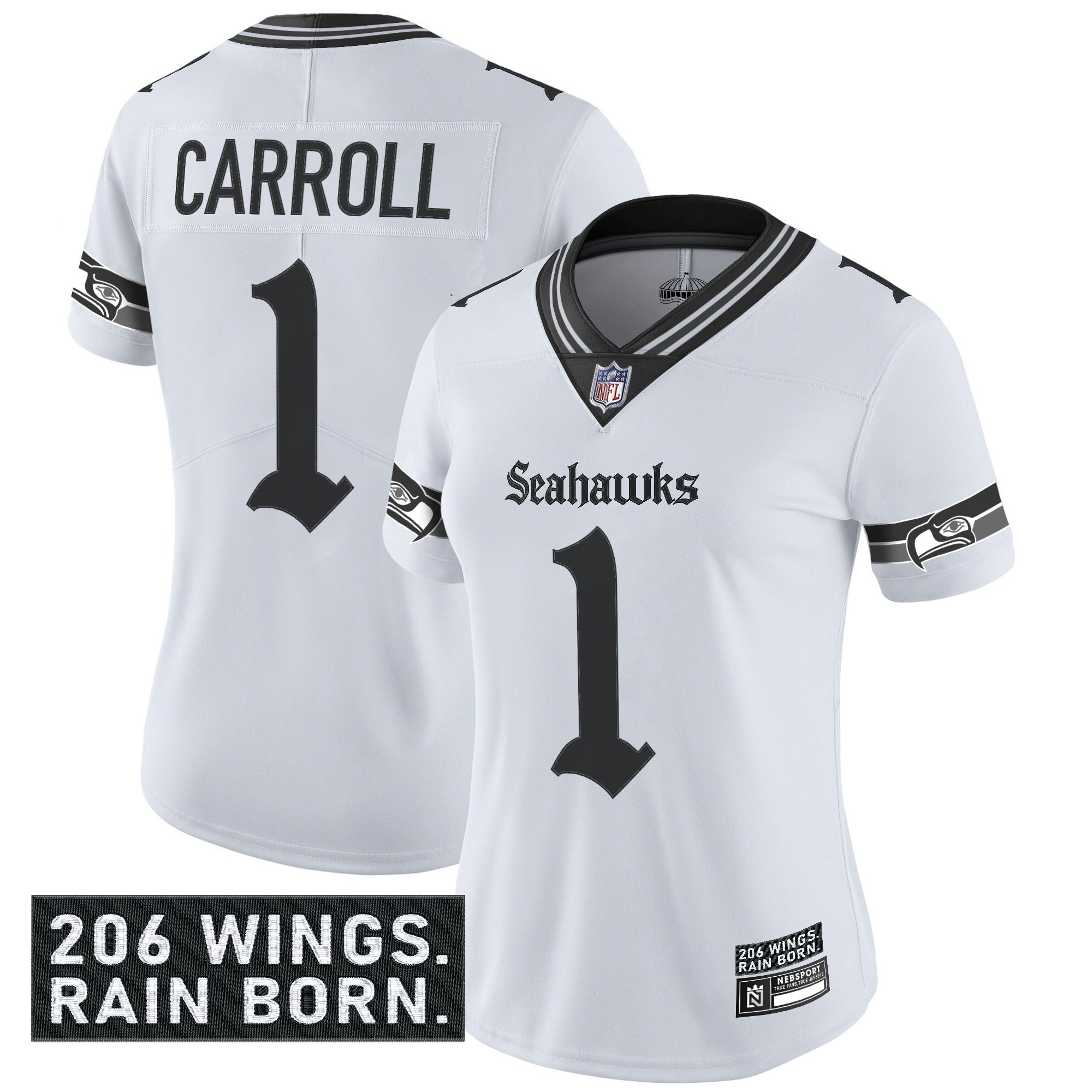 Women's Seattle Seahawks 'Gothic Rain City Shadows Edition' Vapor Limited Jersey - All Stitched - Image 11