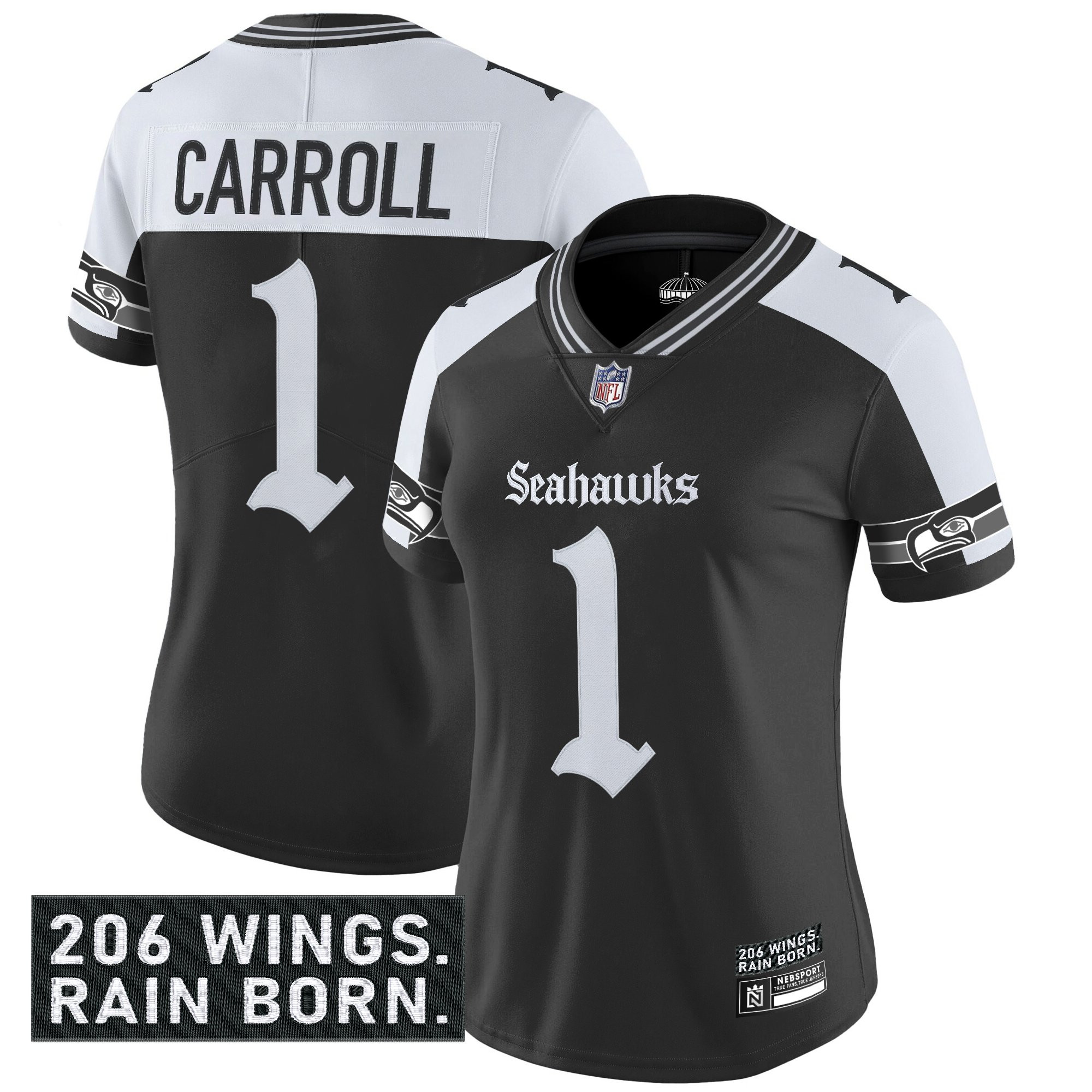 Women's Seattle Seahawks 'Gothic Rain City Shadows Edition' Vapor Limited Jersey - All Stitched - Image 19
