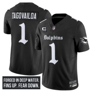 Men's Miami Dolphins 'Gothic Deep Water Edition' Vapor Limited Jersey - All Stitched