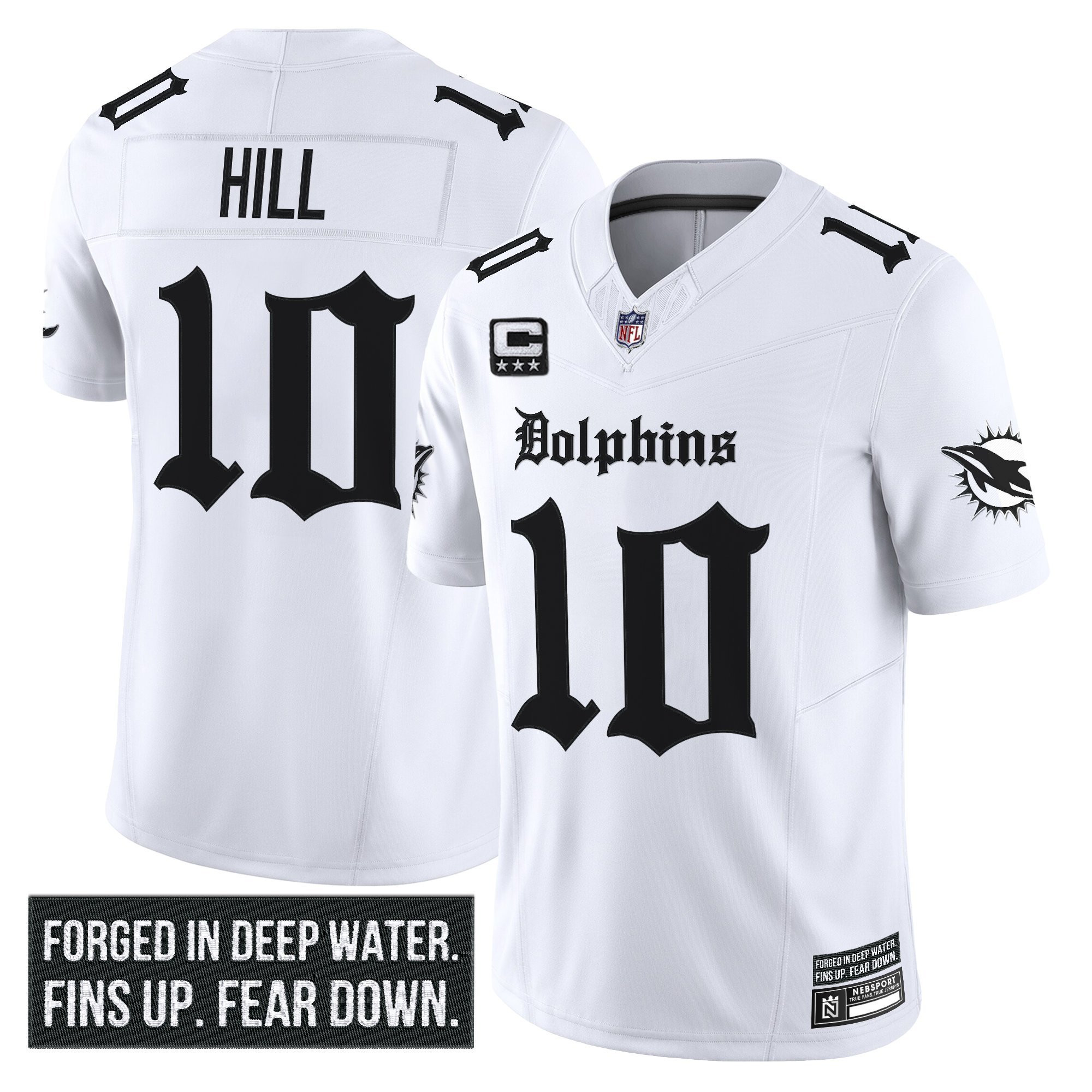 Men's Miami Dolphins 'Gothic Deep Water Edition' Vapor Limited Jersey - All Stitched - Image 13