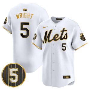 Men's Mets #5 David Wright Number Retirement Patch Vapor Premier Limited Jersey - All Stitched