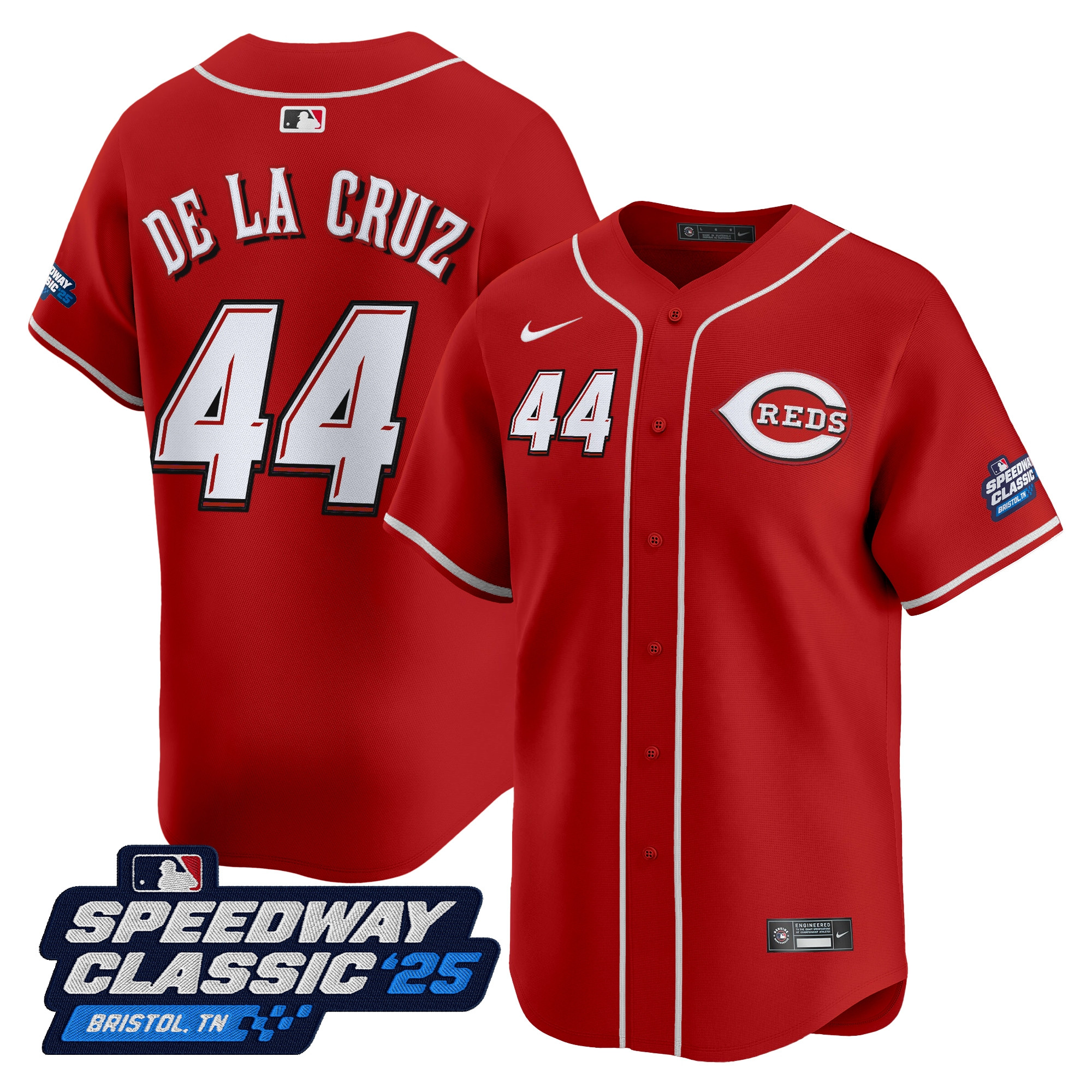 Men's Cincinnati Reds 'Speedway Classic' Vapor Premier Limited Jersey - All Stitched - Image 13