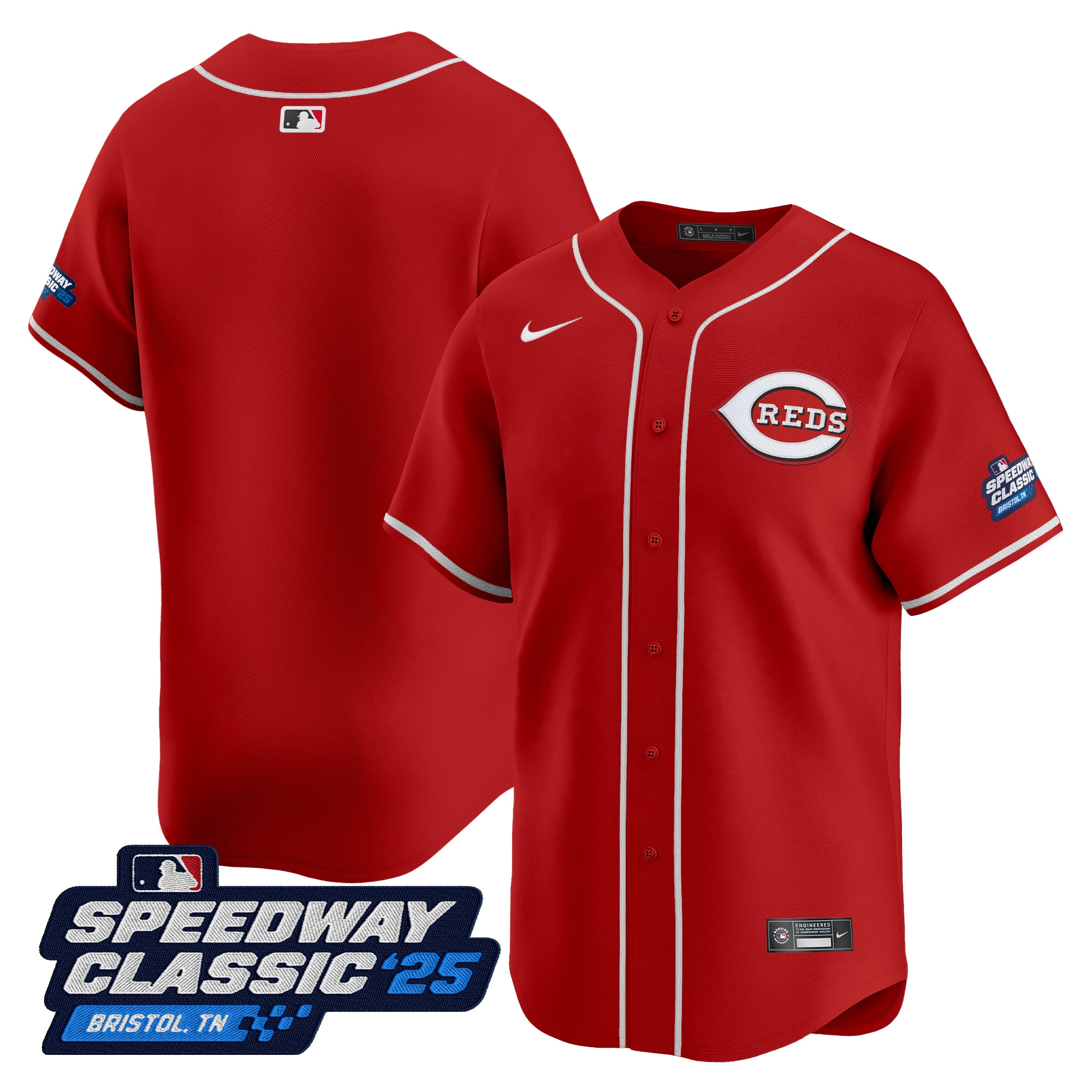 Men's Cincinnati Reds 'Speedway Classic' Vapor Premier Limited Jersey - All Stitched - Image 20