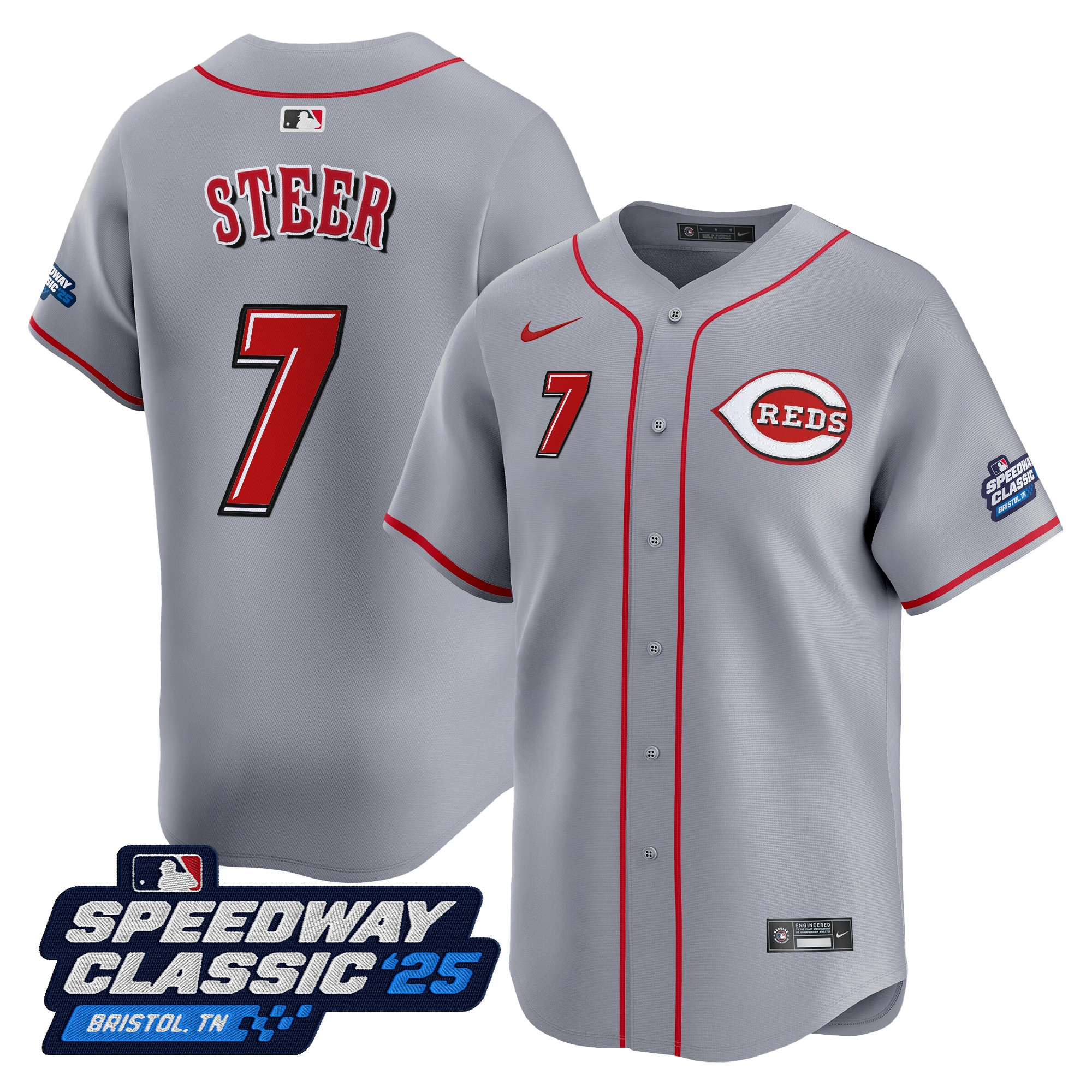 Men's Cincinnati Reds 'Speedway Classic' Vapor Premier Limited Jersey - All Stitched - Image 37