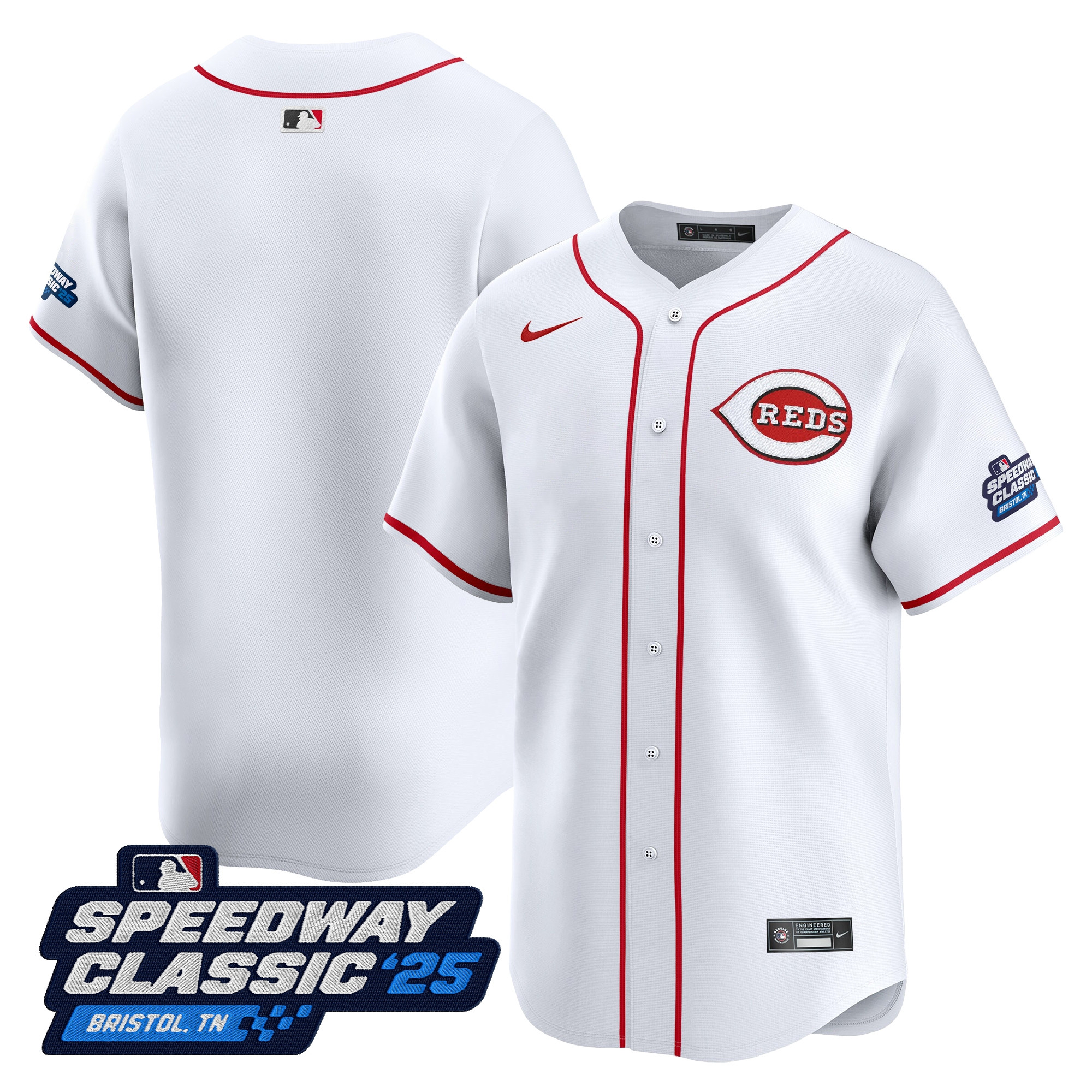 Men's Cincinnati Reds 'Speedway Classic' Vapor Premier Limited Jersey - All Stitched - Image 10