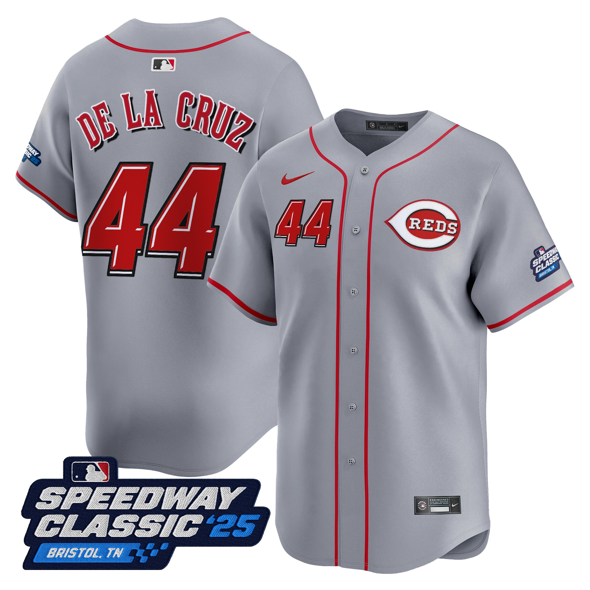 Men's Cincinnati Reds 'Speedway Classic' Vapor Premier Limited Jersey - All Stitched - Image 33