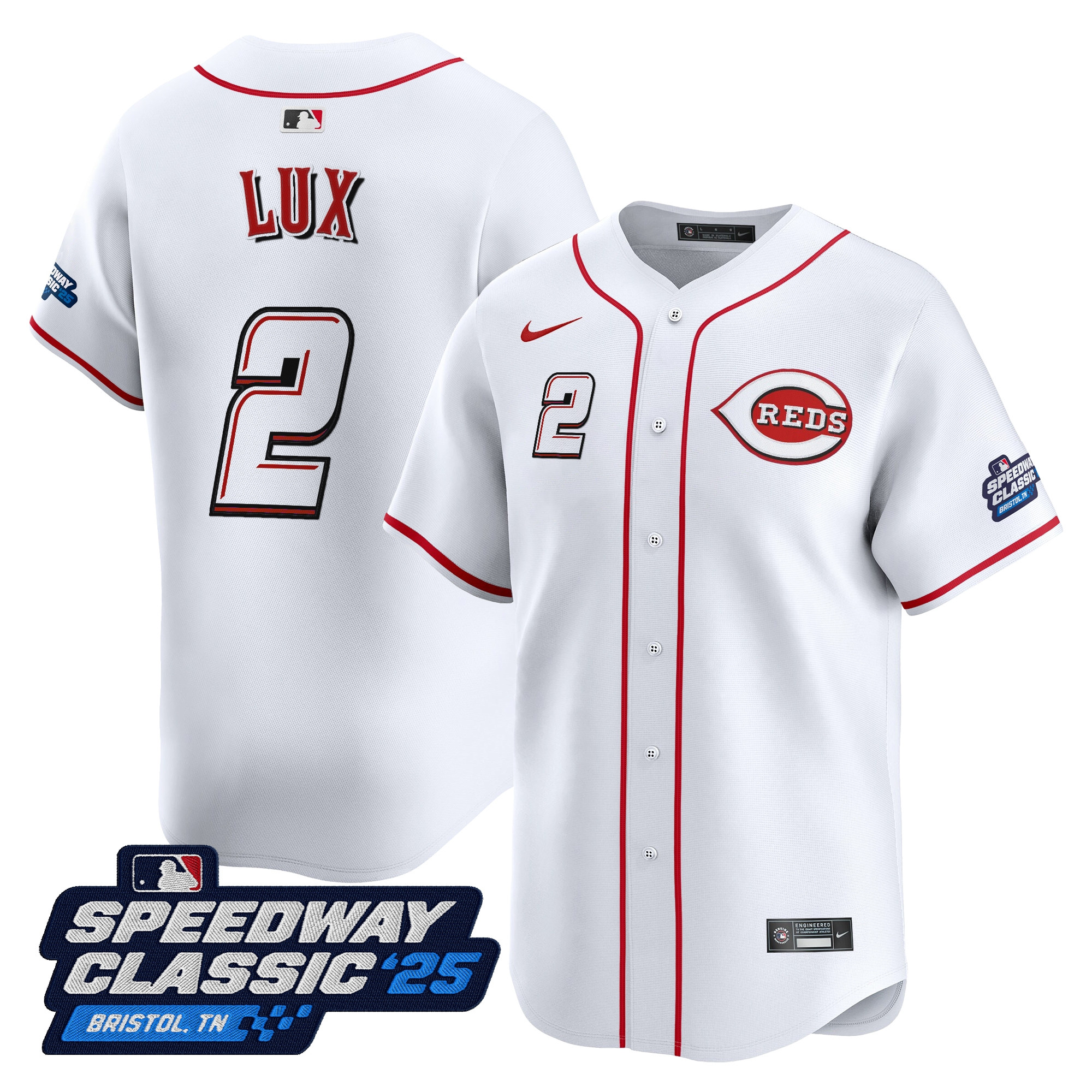 Men's Cincinnati Reds 'Speedway Classic' Vapor Premier Limited Jersey - All Stitched - Image 5