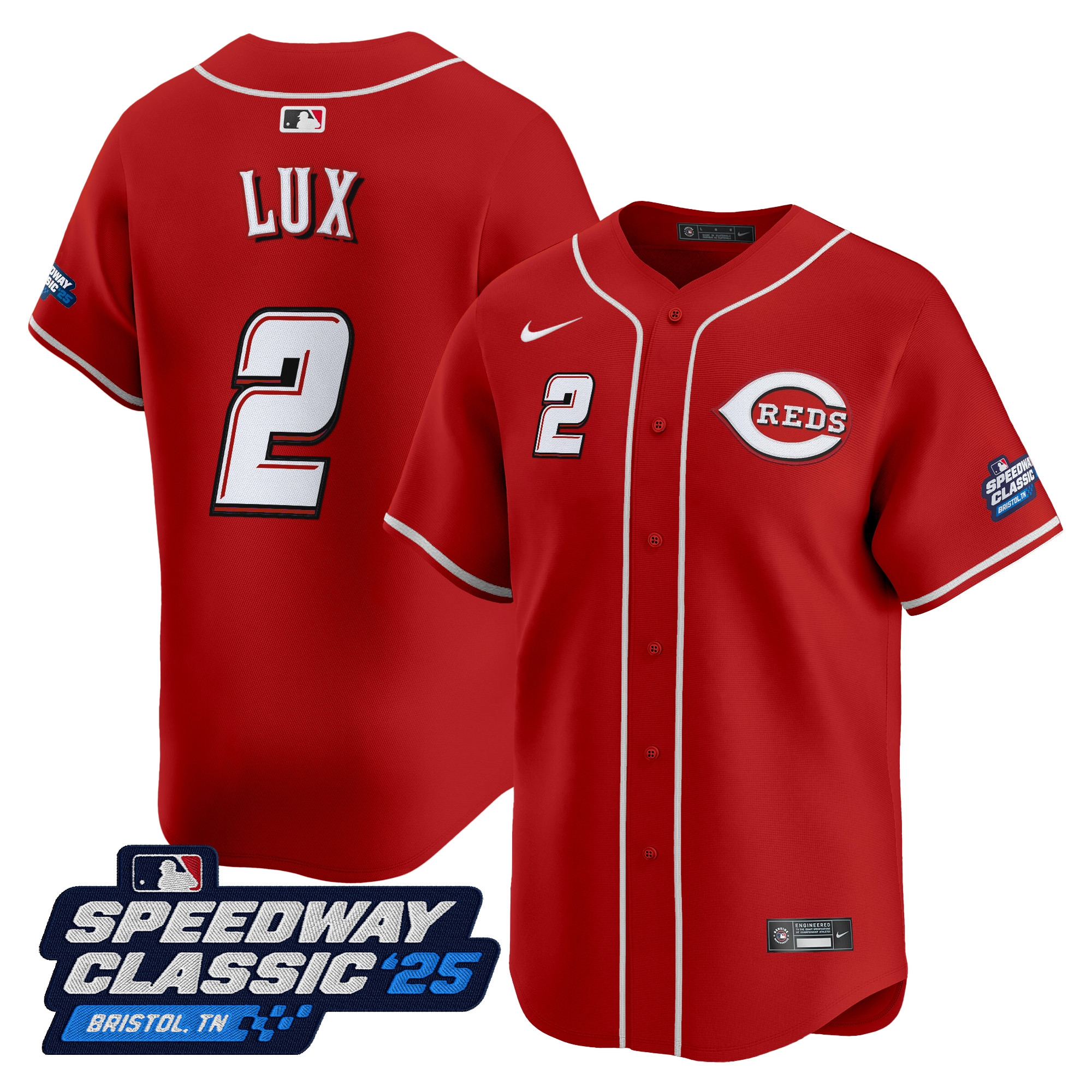 Men's Cincinnati Reds 'Speedway Classic' Vapor Premier Limited Jersey - All Stitched - Image 15
