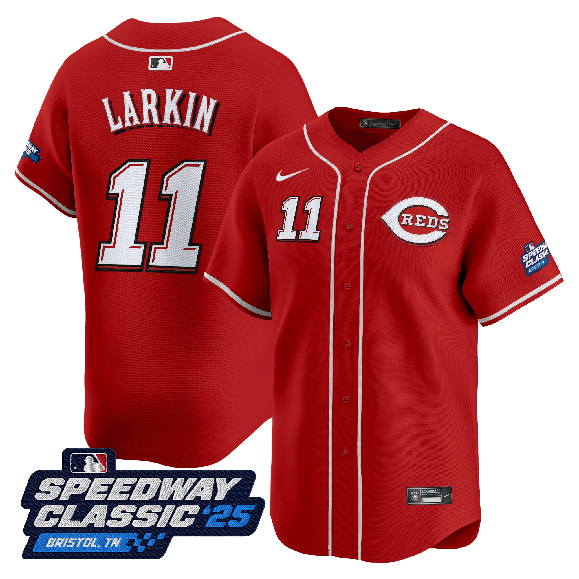 Men's Cincinnati Reds 'Speedway Classic' Vapor Premier Limited Jersey - All Stitched - Image 14